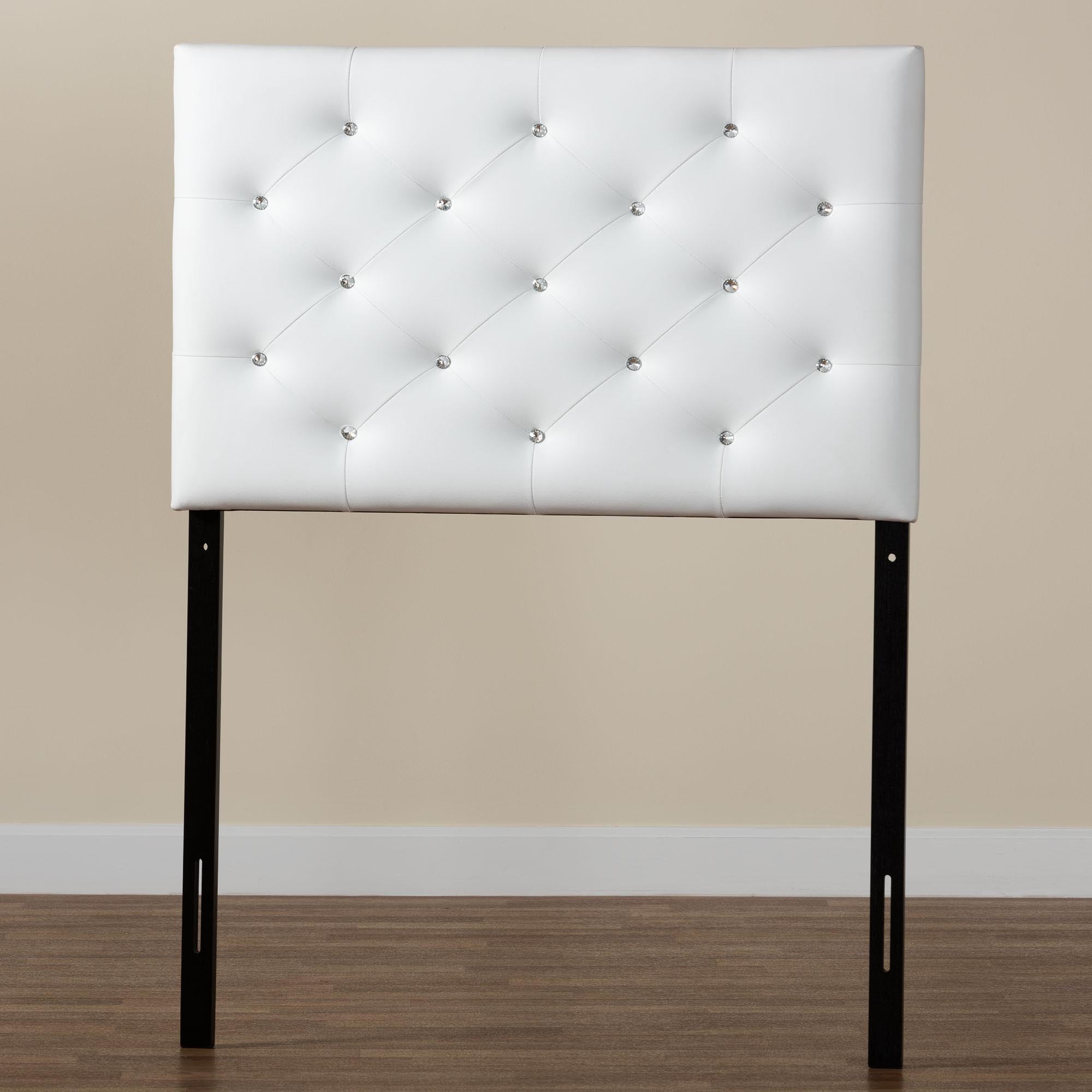 Viviana Modern and Contemporary Faux Leather Upholstered Button-Tufted Headboard