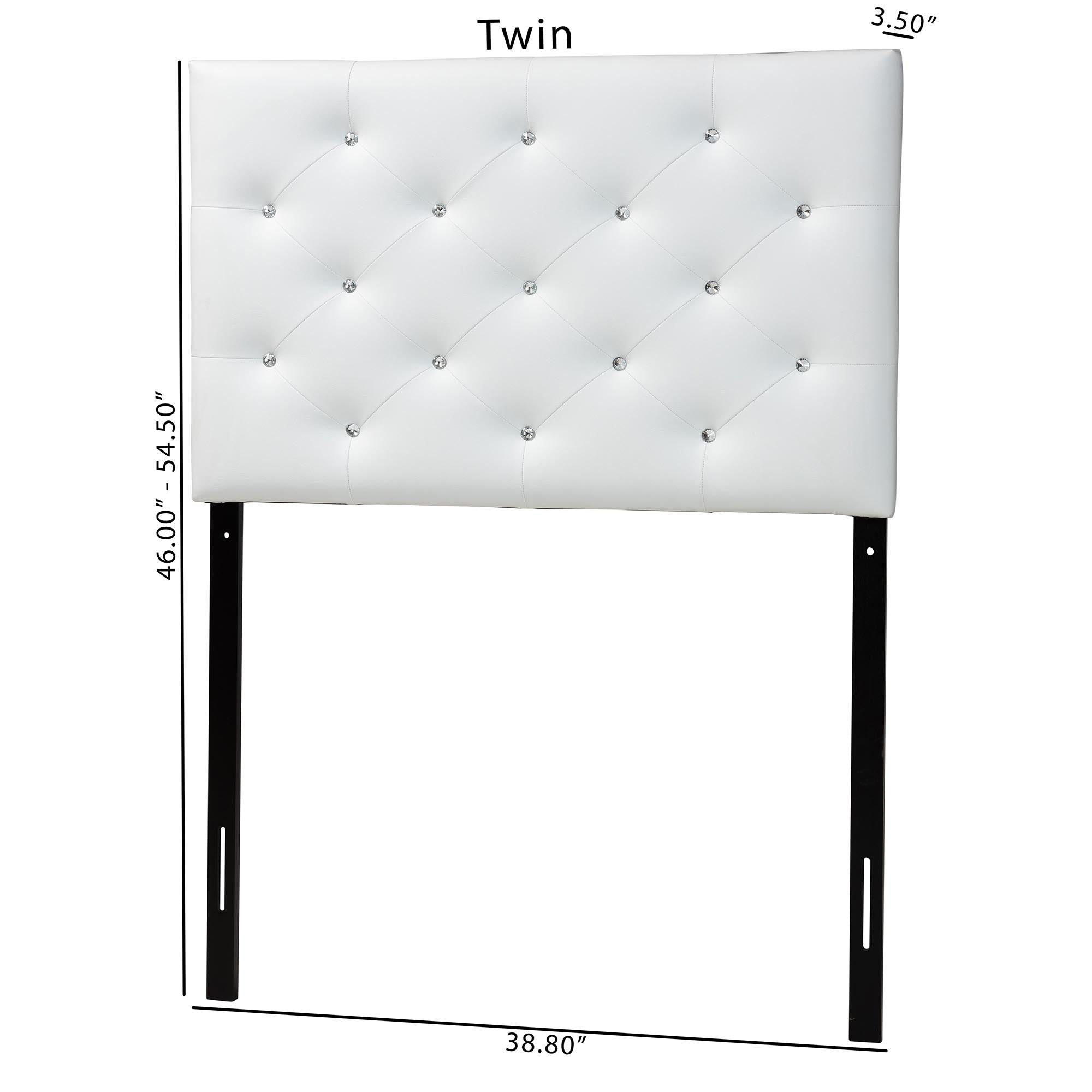Viviana Modern and Contemporary Faux Leather Upholstered Button-Tufted Headboard
