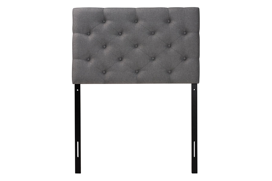 Viviana Modern and Contemporary Fabric Upholstered Button-Tufted Headboard