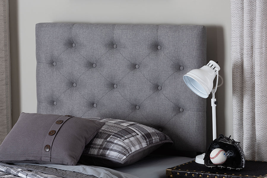 Viviana Modern and Contemporary Fabric Upholstered Button-Tufted Headboard