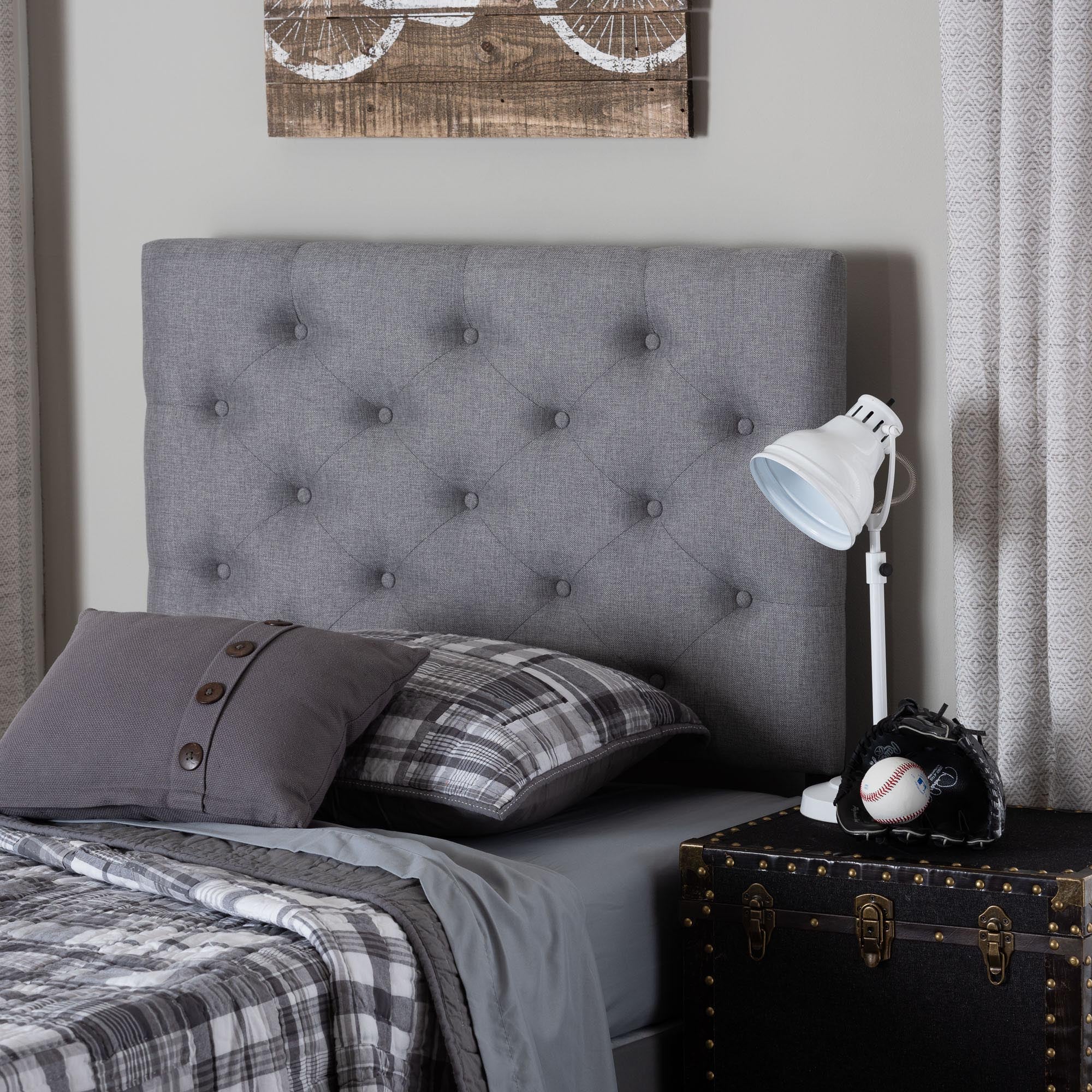 Viviana Modern and Contemporary Fabric Upholstered Button-Tufted Headboard