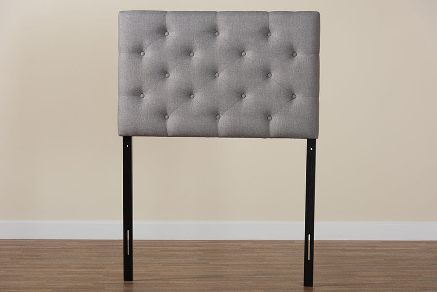 Viviana Modern and Contemporary Fabric Upholstered Button-Tufted Headboard