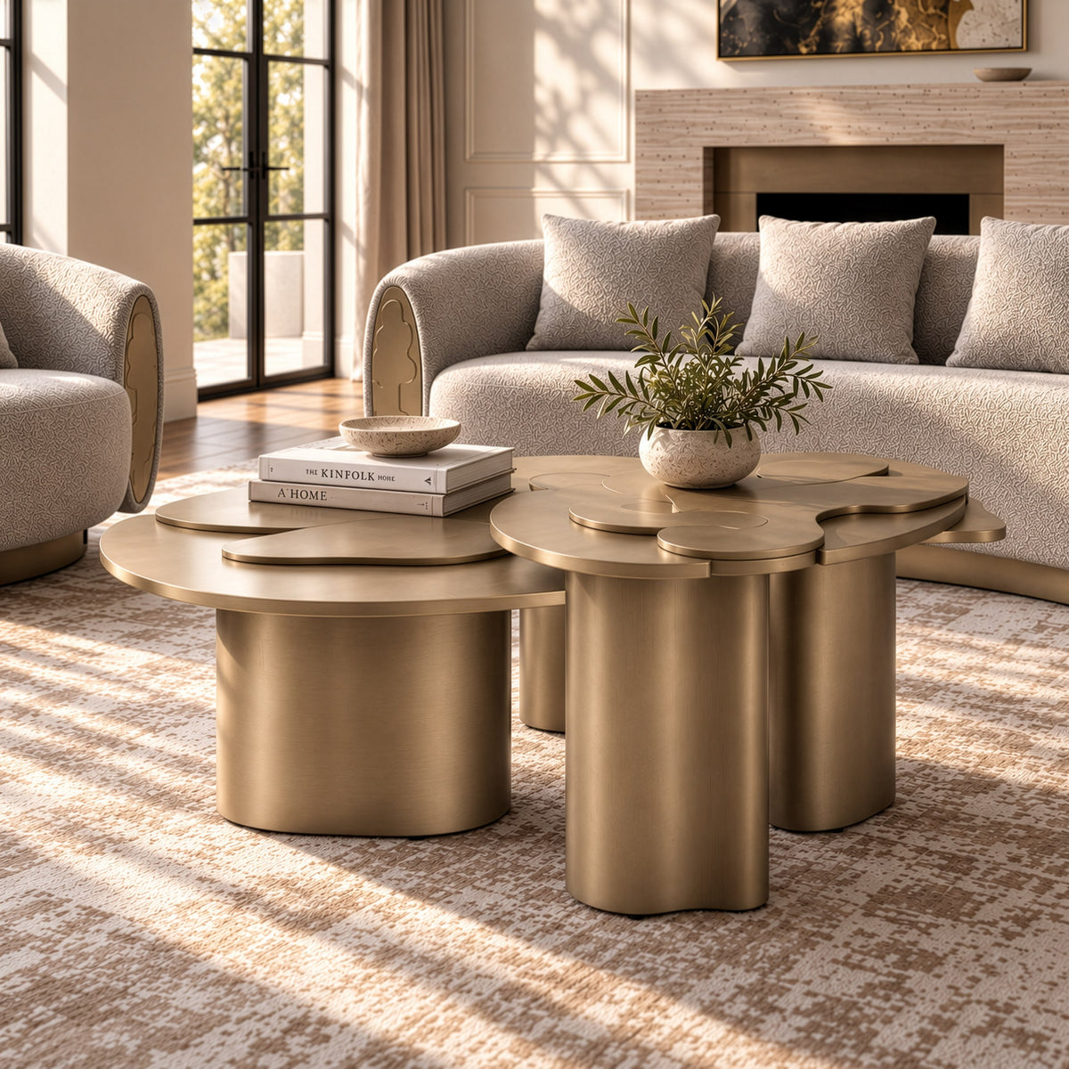 Glimpse - Modern Antique Nesting Coffee Table Set