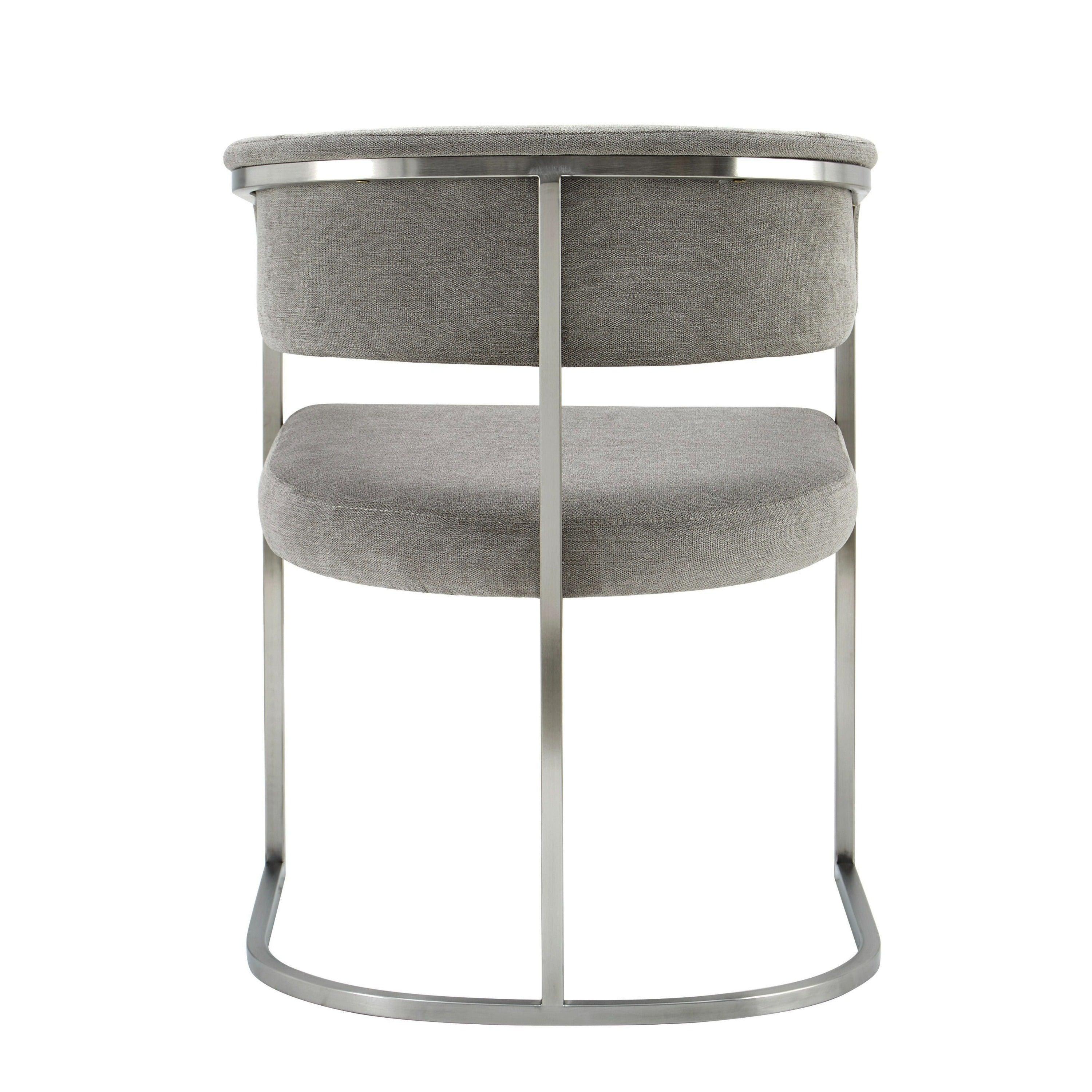 Modrest Sebastian Modern Fabric Stainless Steel Dining Chair
