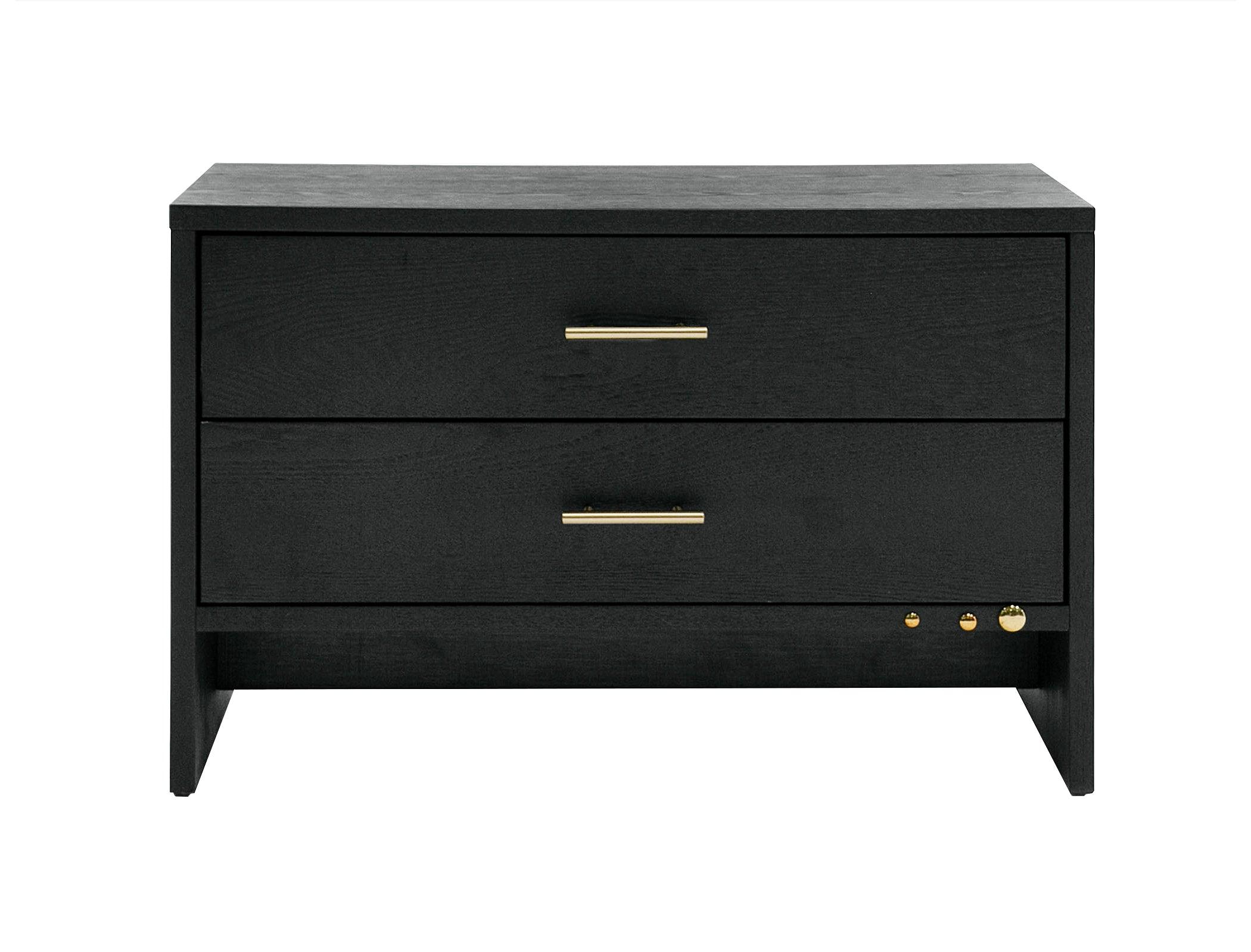 Wales Modern Ash 2-Drawer Nightstand