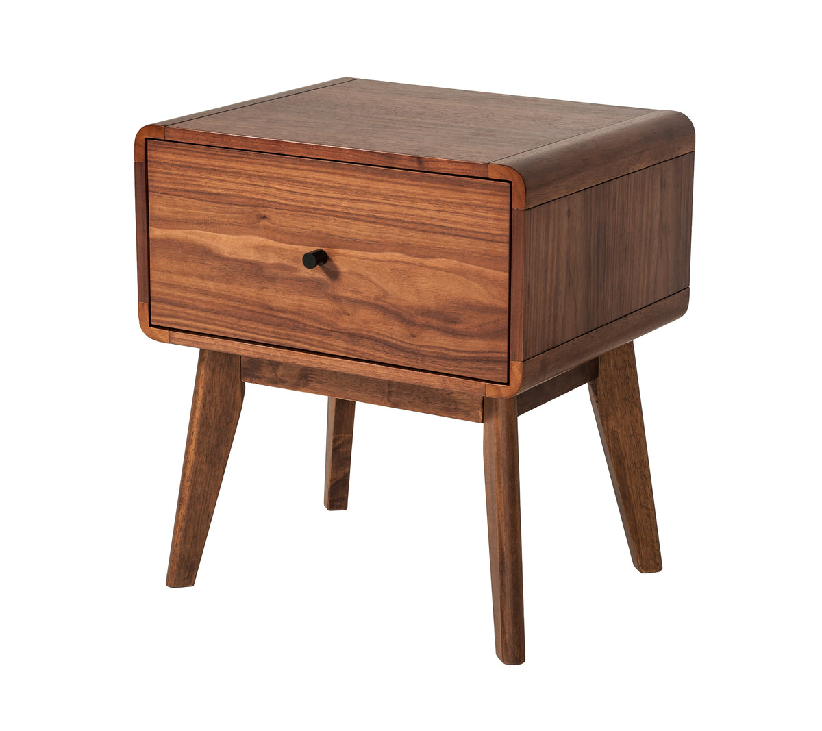 Carmen and Marshall Mid-Century Modern Bed and Nightstands Set
