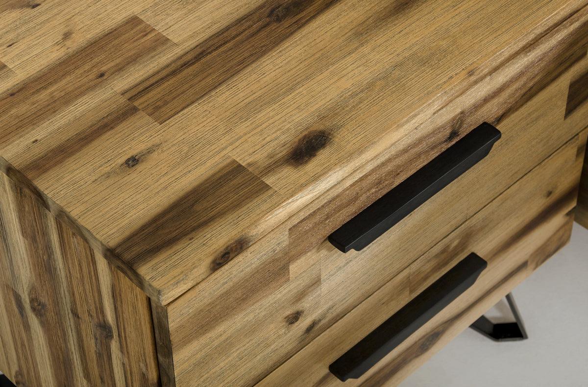 Sala Modern Light Wood Dresser and Mirror Set