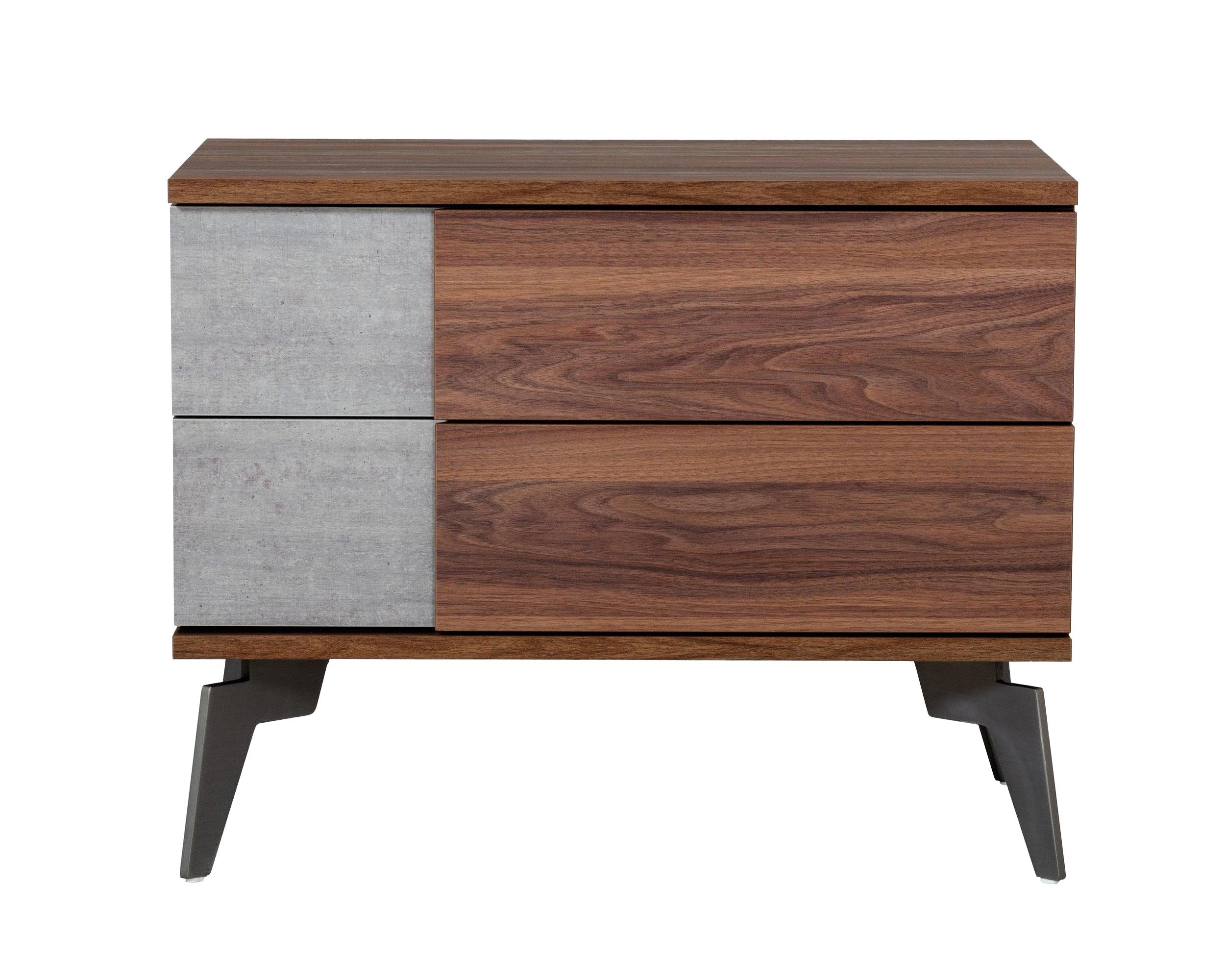 Palermo Modern Italian Faux Concrete Nightstand