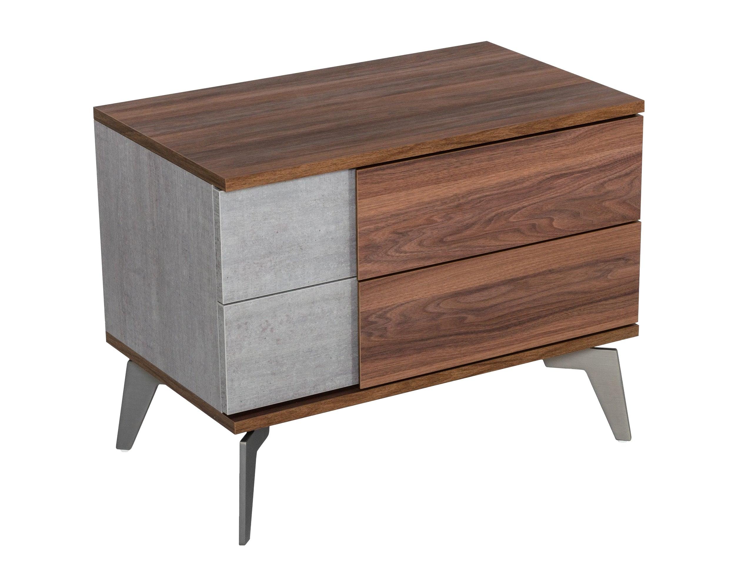 Palermo Modern Italian Faux Concrete Nightstand