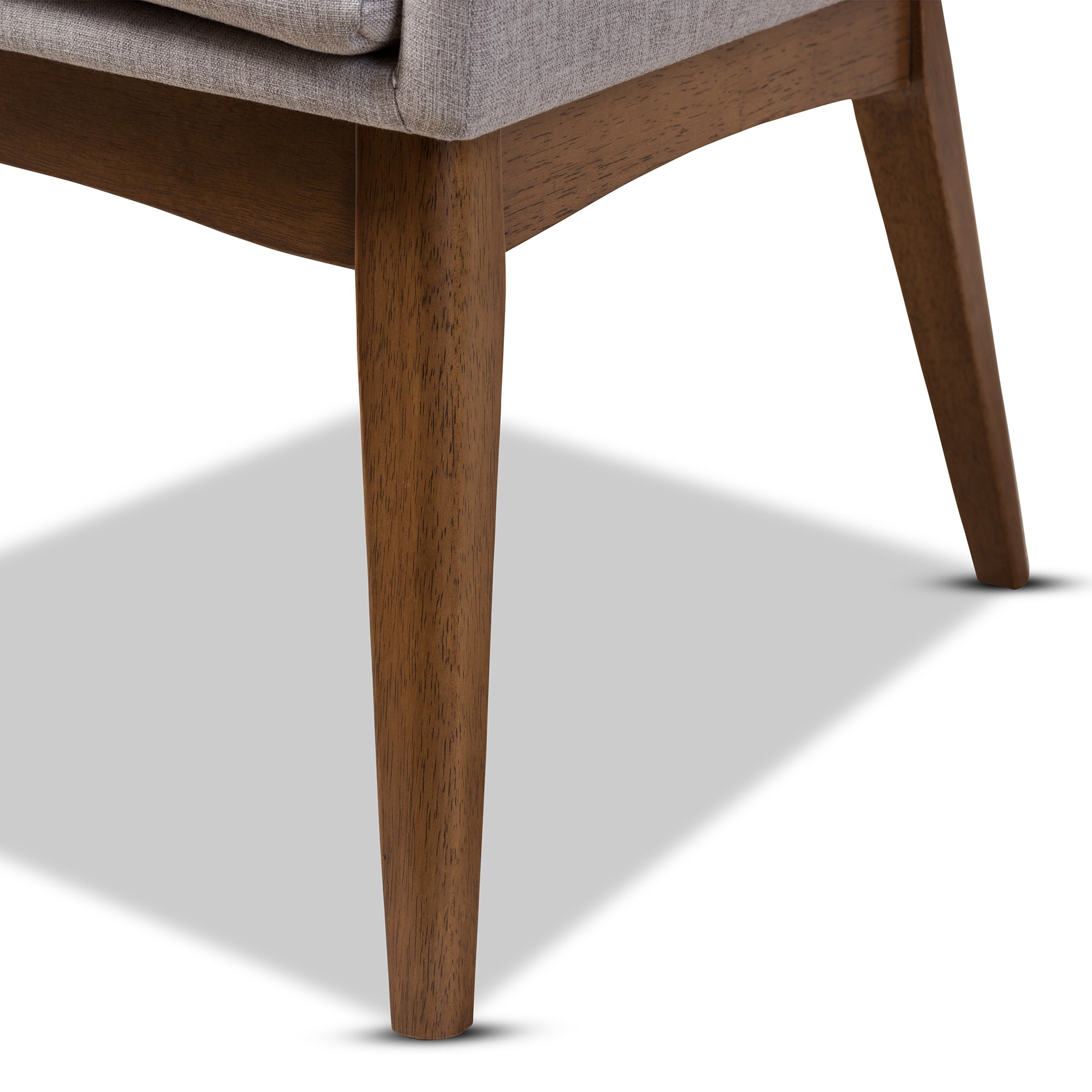 Nexus Mid-Century Modern Wood Finishing Fabric Dining Armchair (Set of 2)