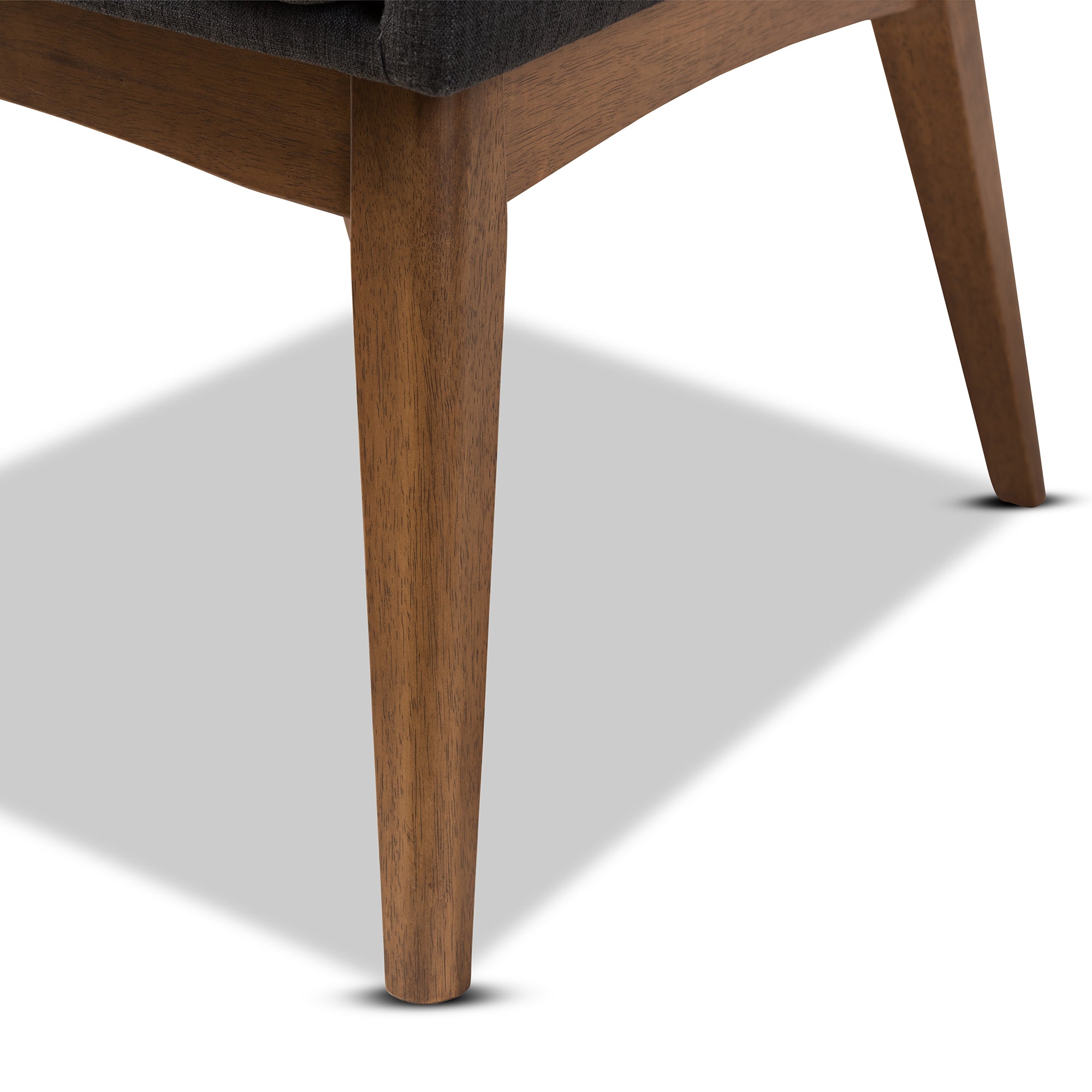 Nexus Mid-Century Modern Wood Finishing Fabric Dining Armchair (Set of 2)