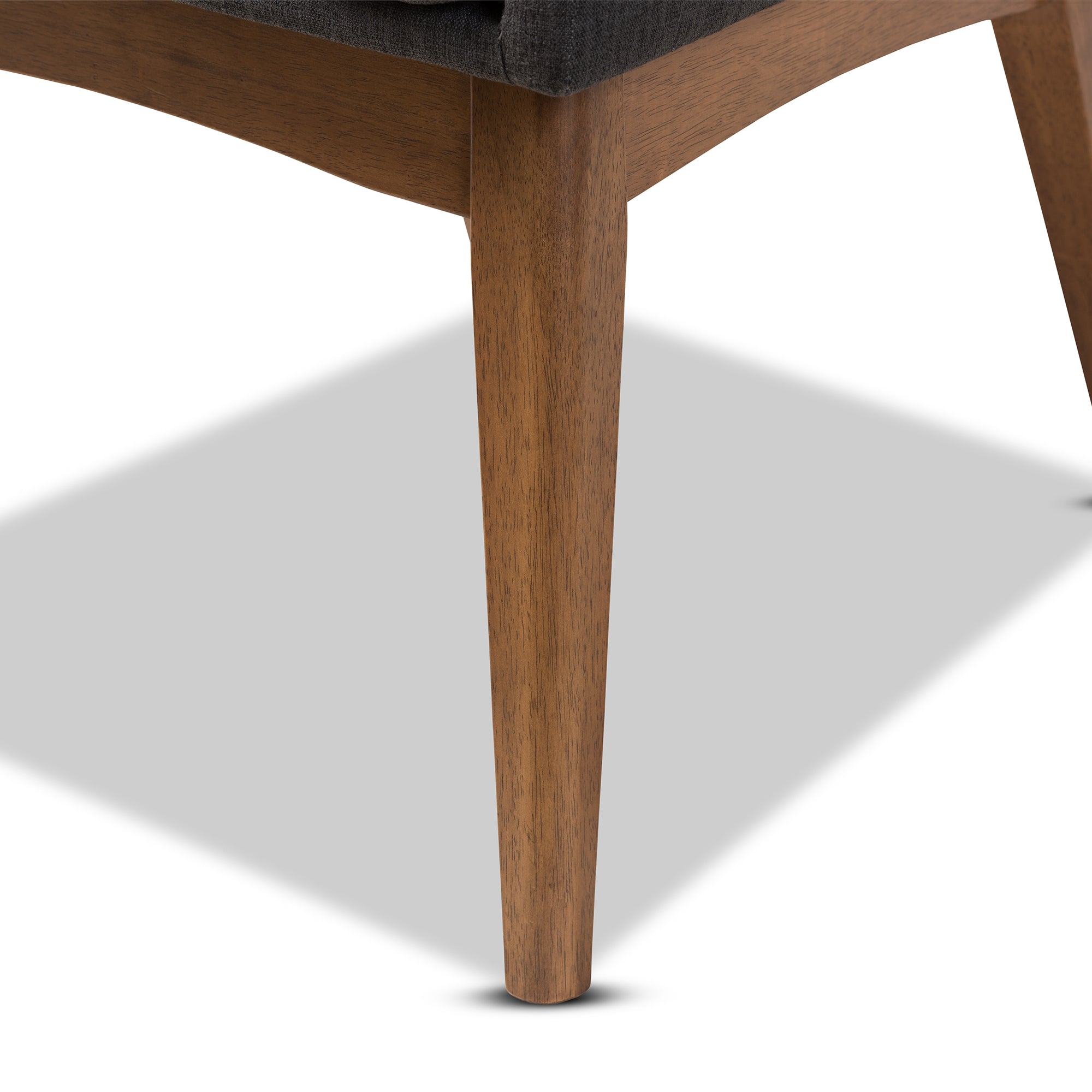 Dorina Mid-Century Modern Fabric Upholstered and Finished Wood 5-Piece Dining Set