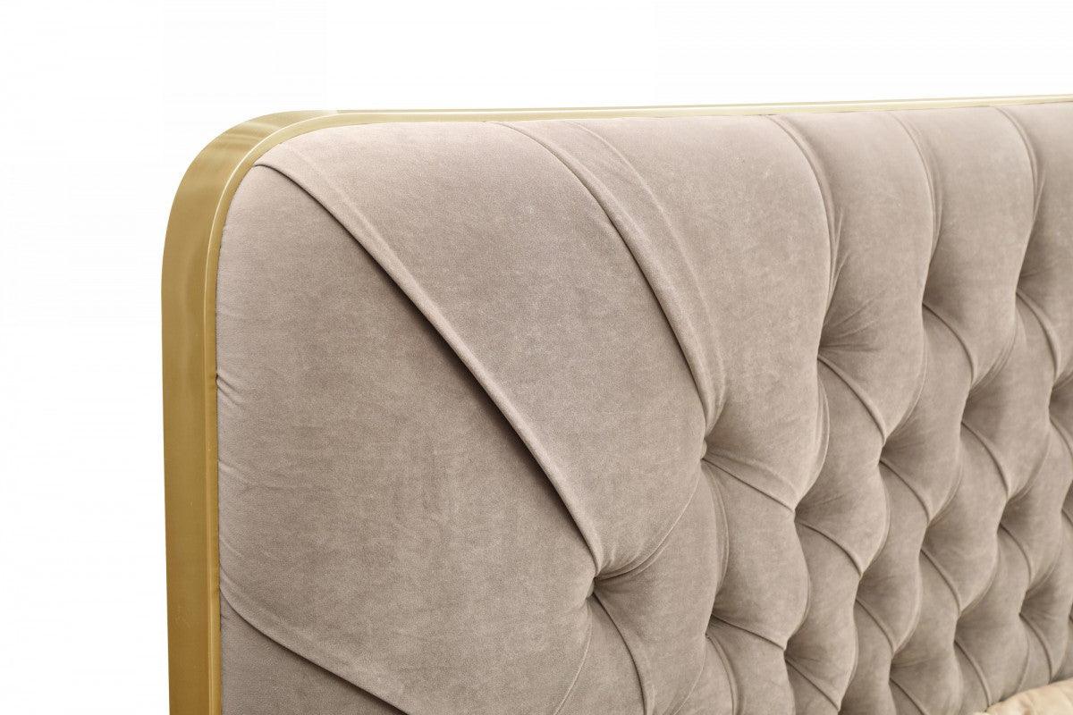 Moontide Glam Velvet and Brushed Bed