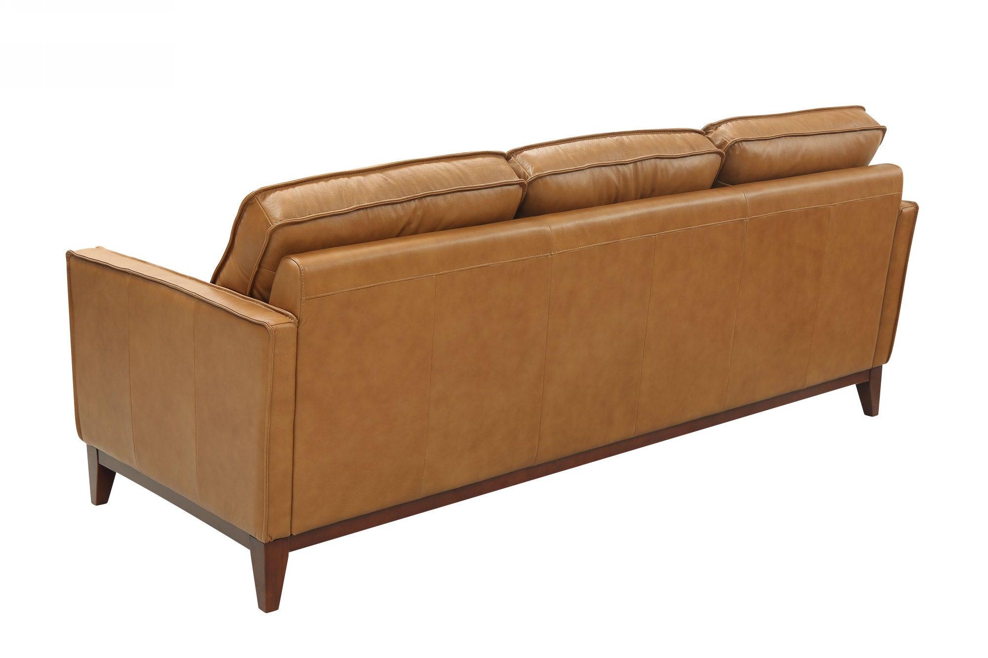 Naylor Modern Italian Leather Split Sofa