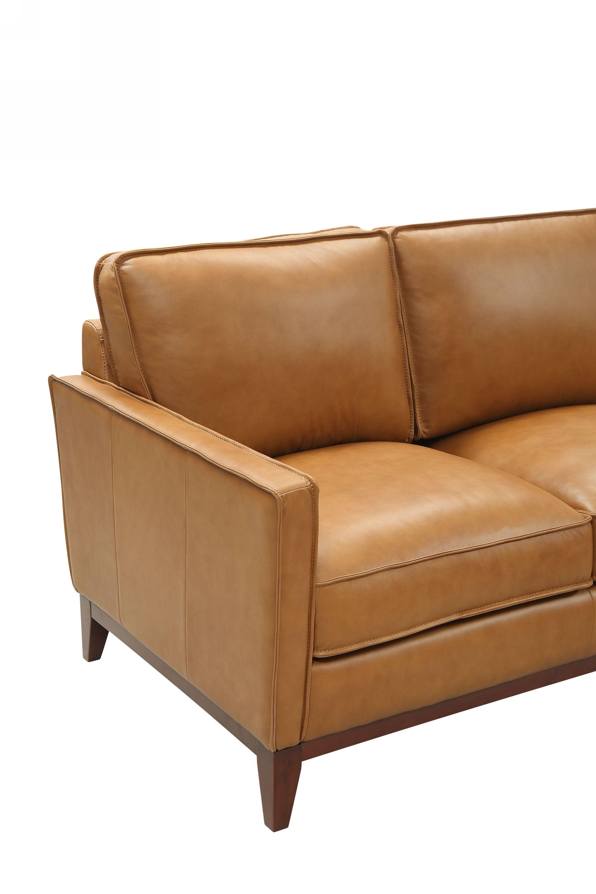 Naylor Modern Italian Leather Split Sofa
