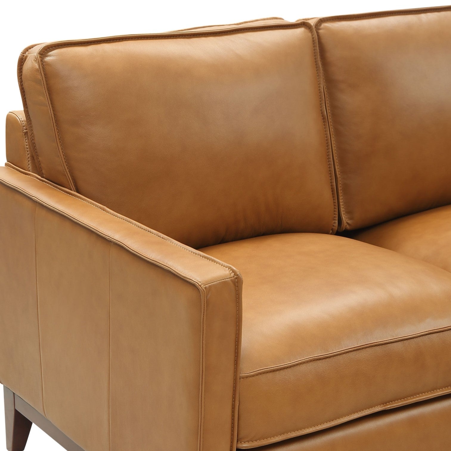 Naylor Modern Italian Leather Split Sofa
