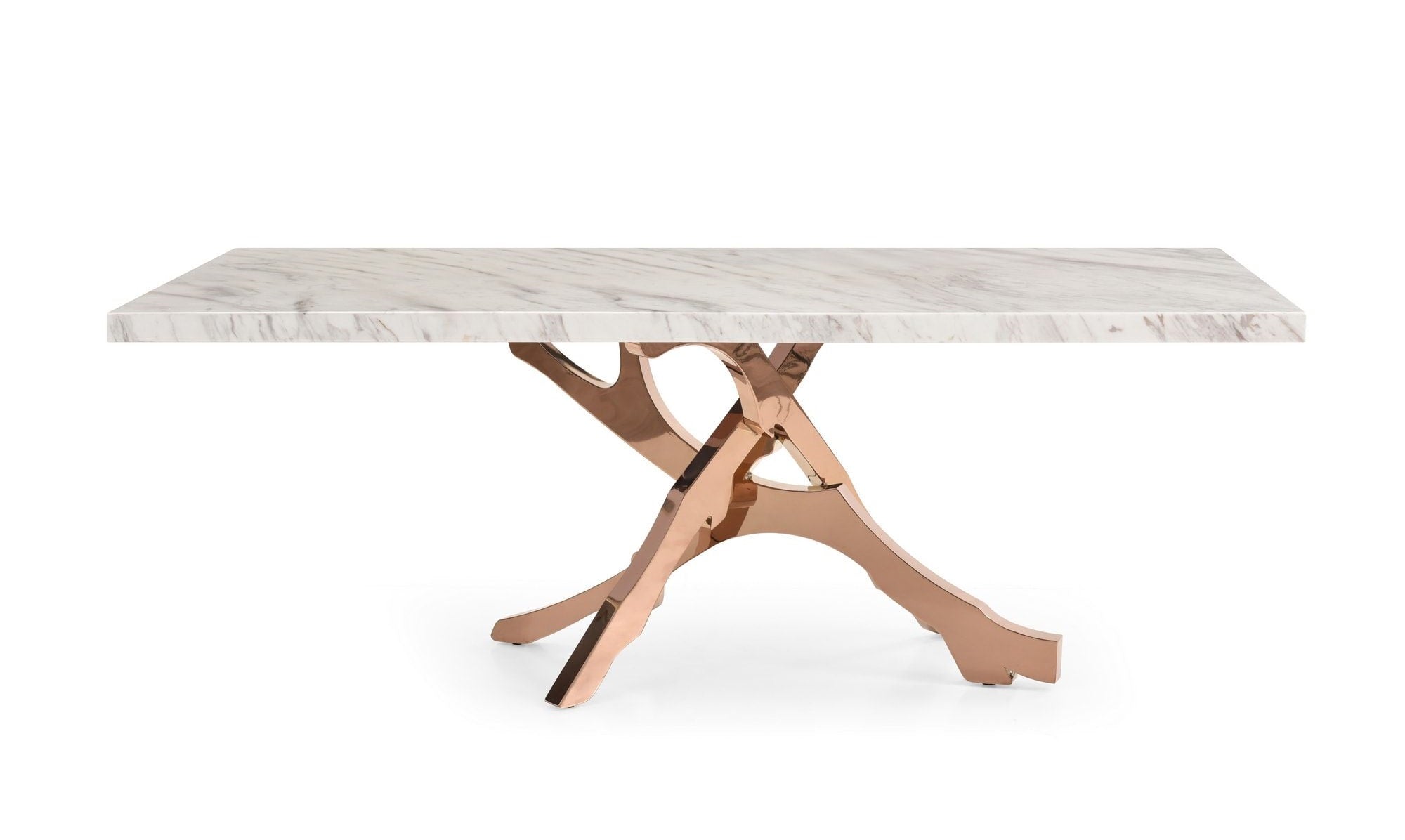 Legend - Modern Marble and Rosegold Dining Table