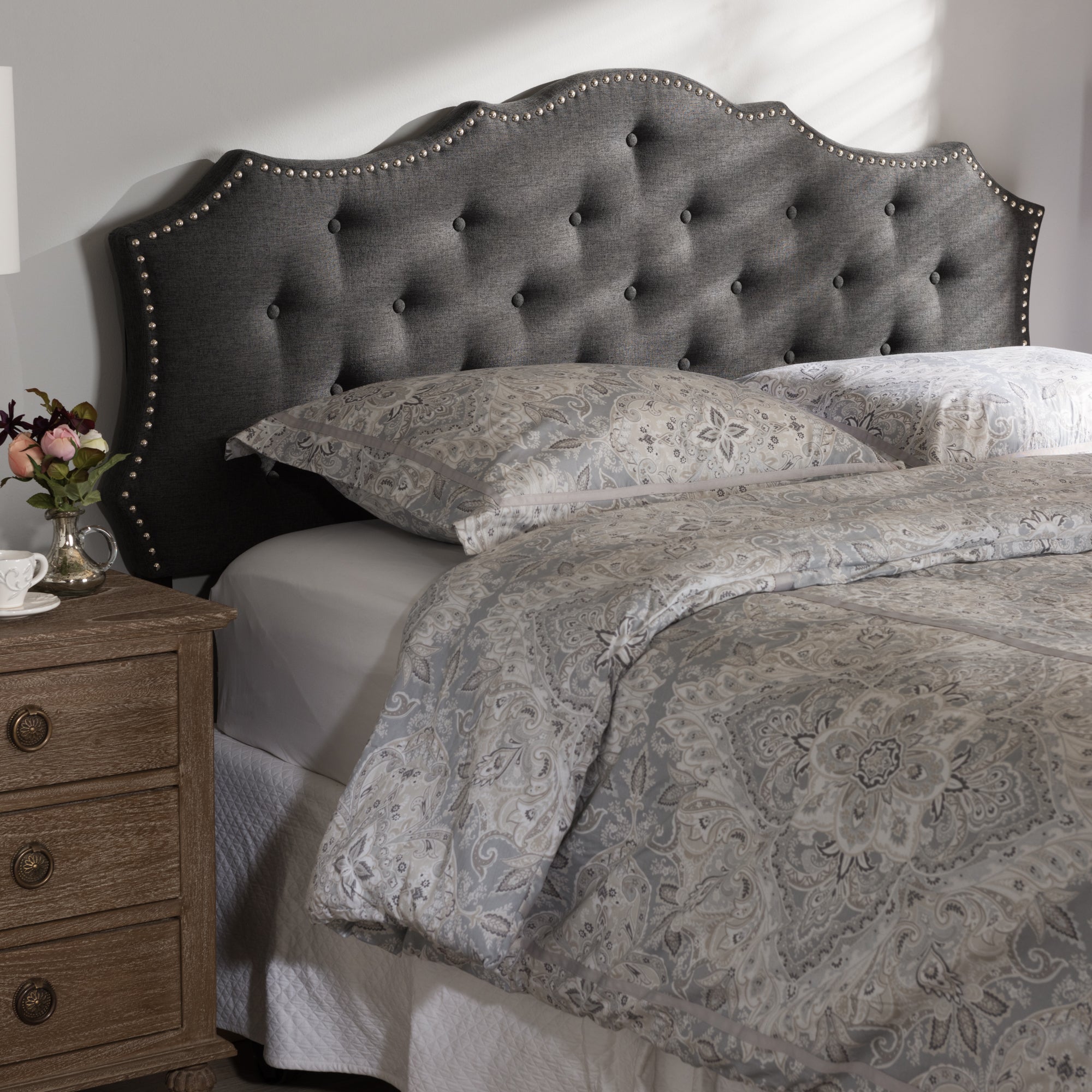 Aurora Modern and Contemporary Fabric Headboard