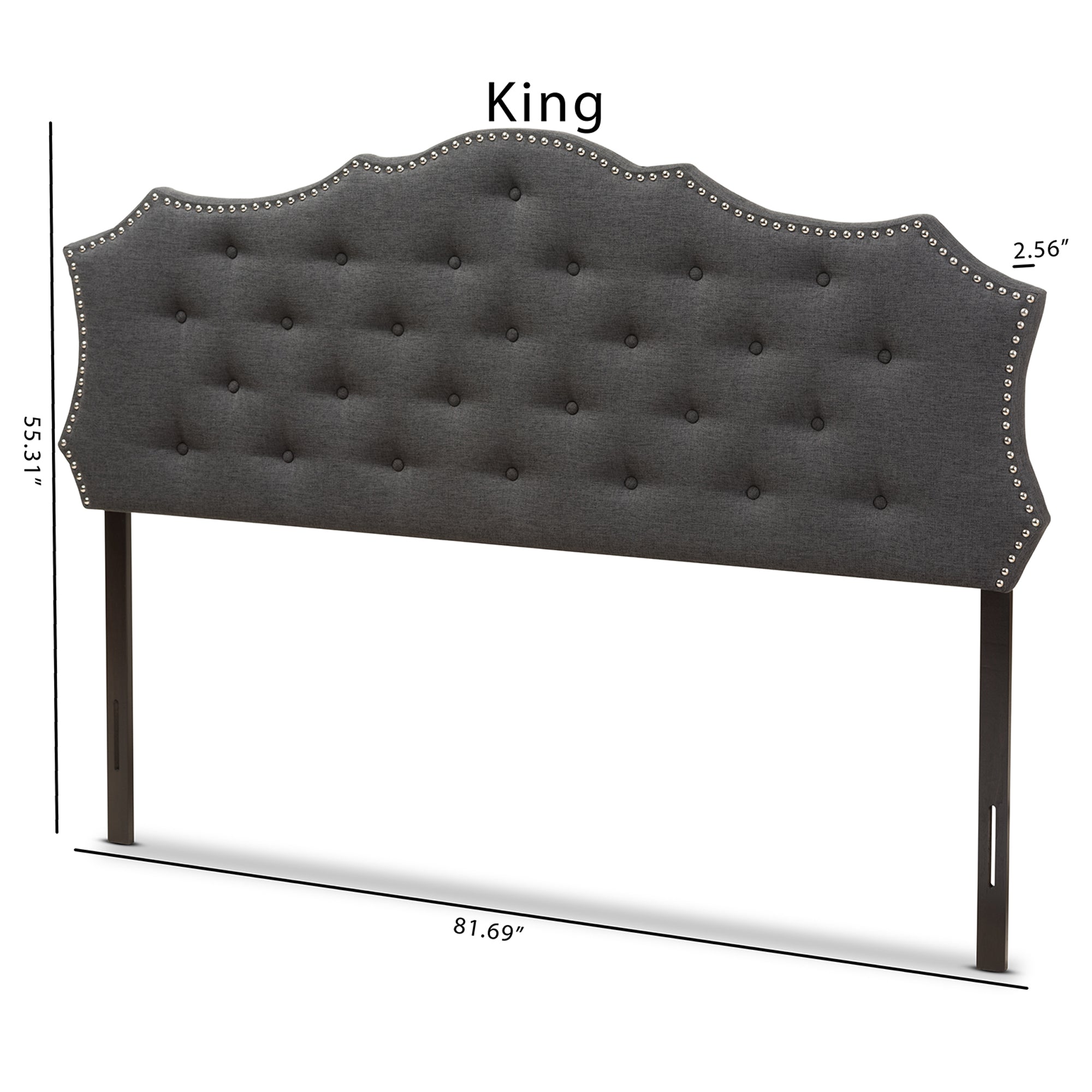 Aurora Modern and Contemporary Fabric Headboard