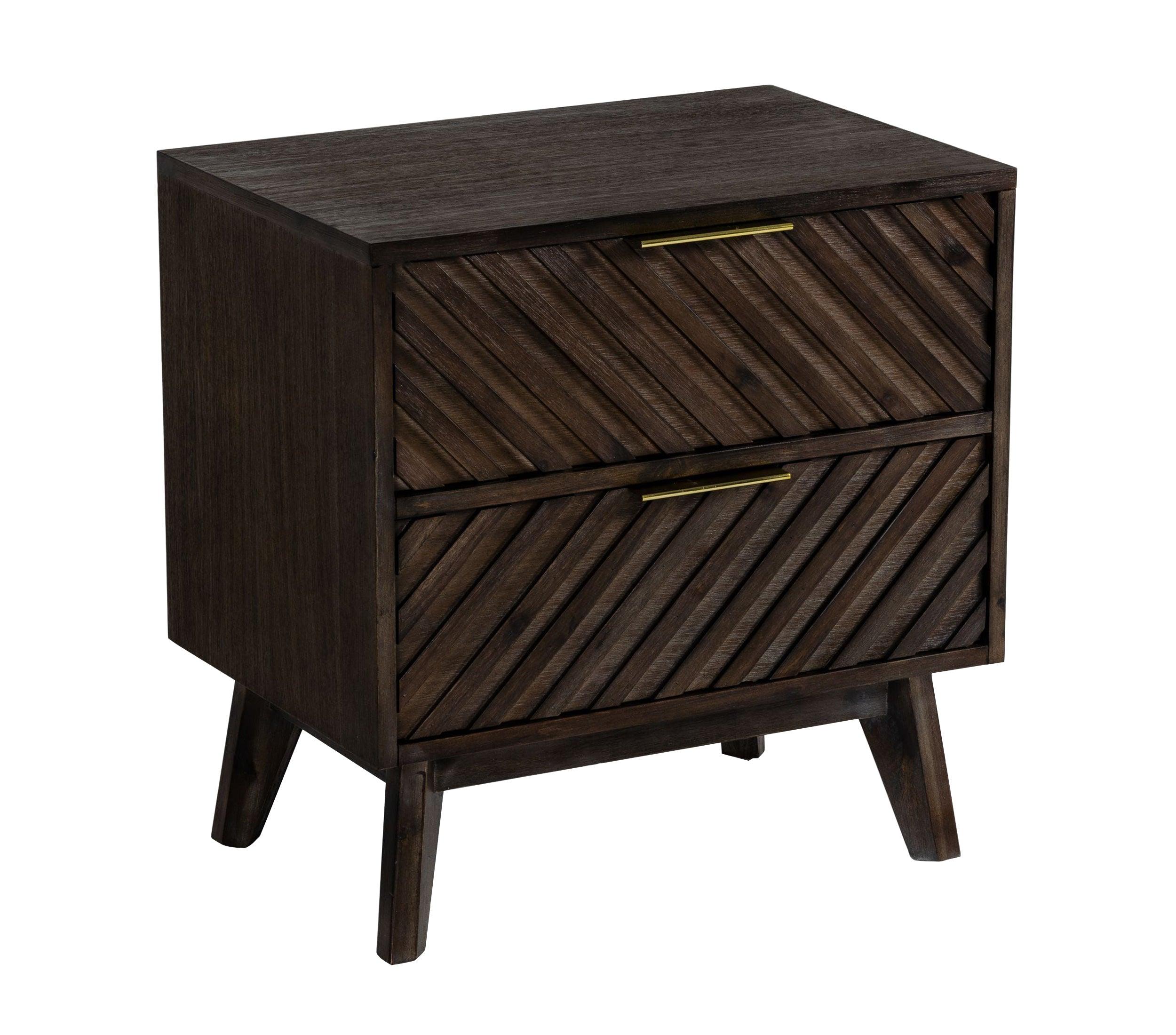 Daisy Mid-Century Dark Acacia Nightstand