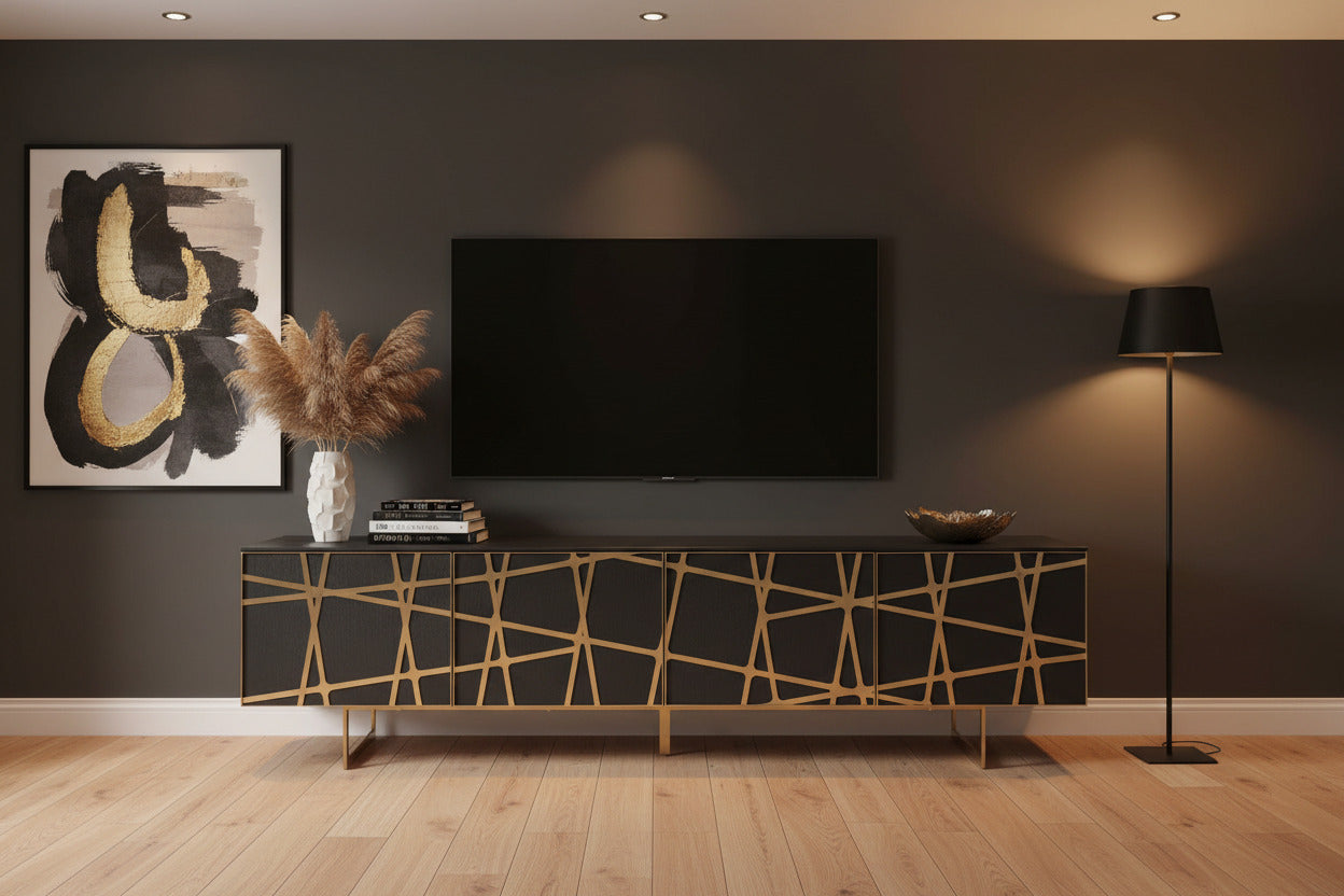 Kilson Modern Champagne TV Stand