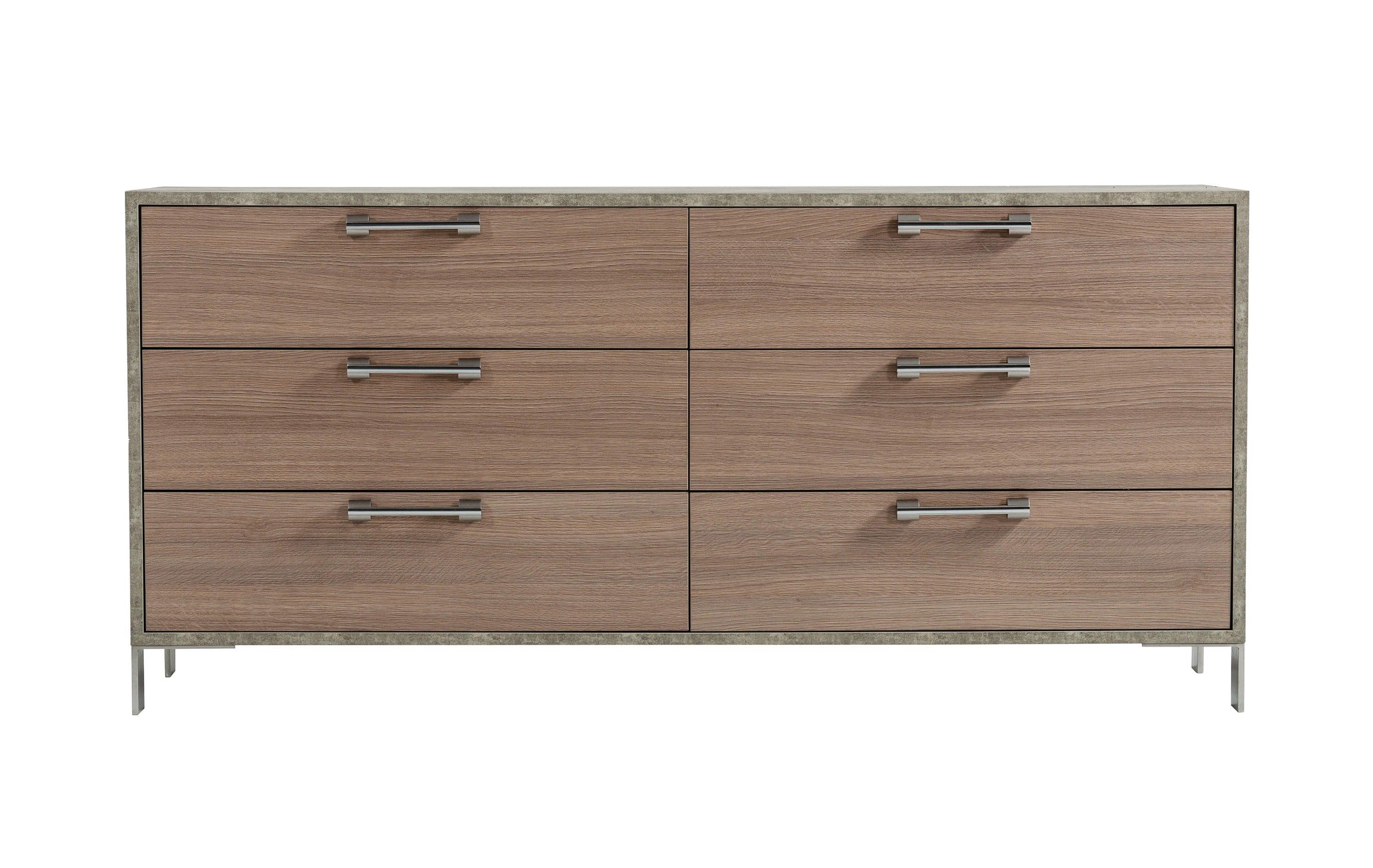 Boston Modern Brushed Stainless Steel Dresser