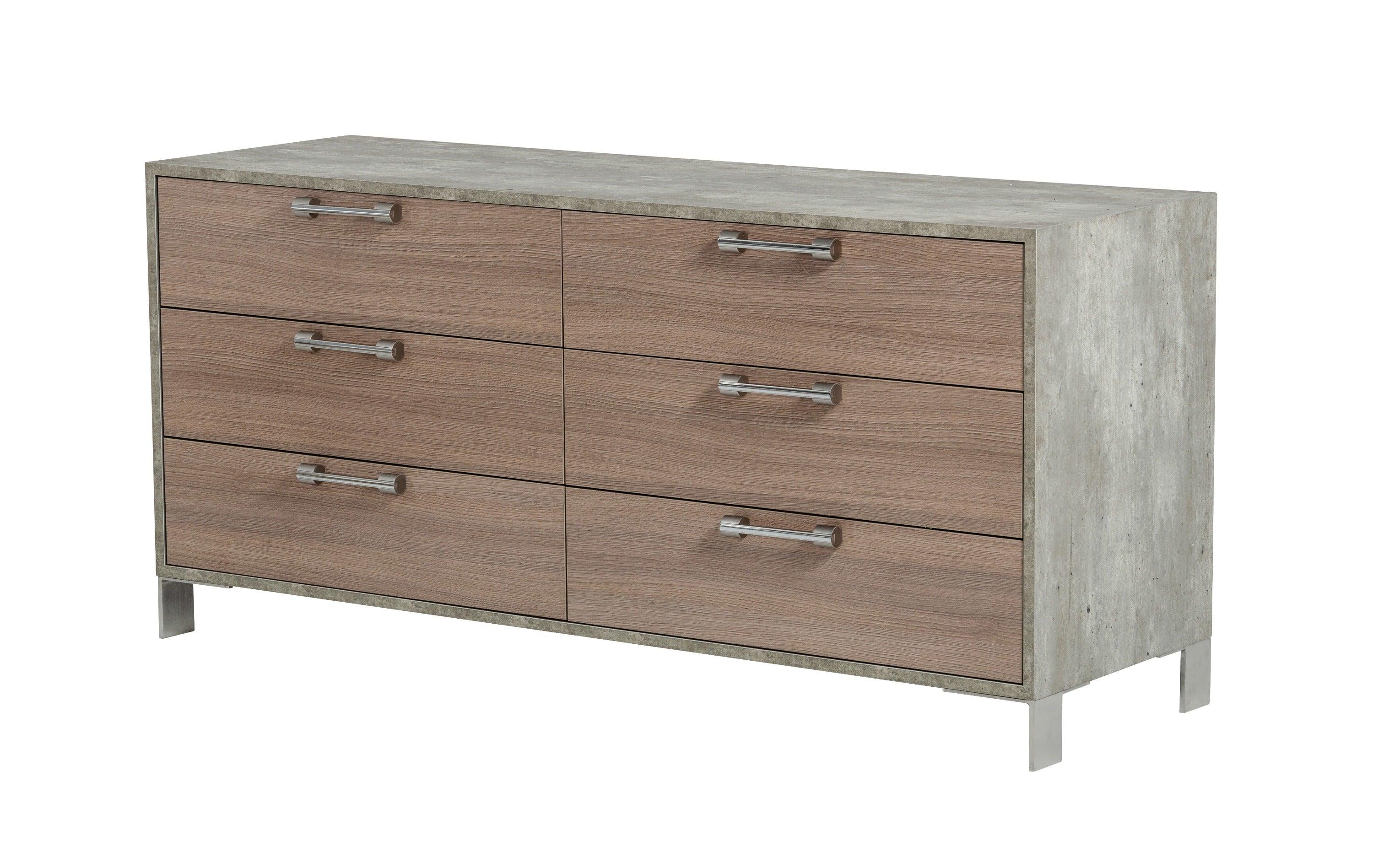 Boston Modern Brushed Stainless Steel Dresser