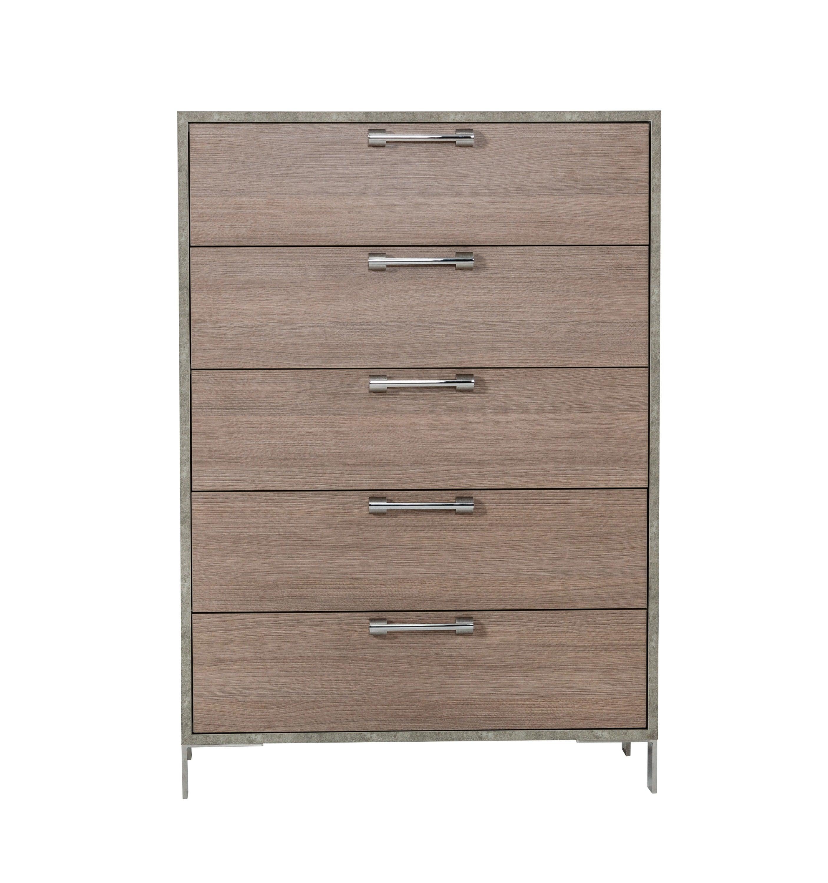 Boston Modern Brushed Stainless Steel Chest