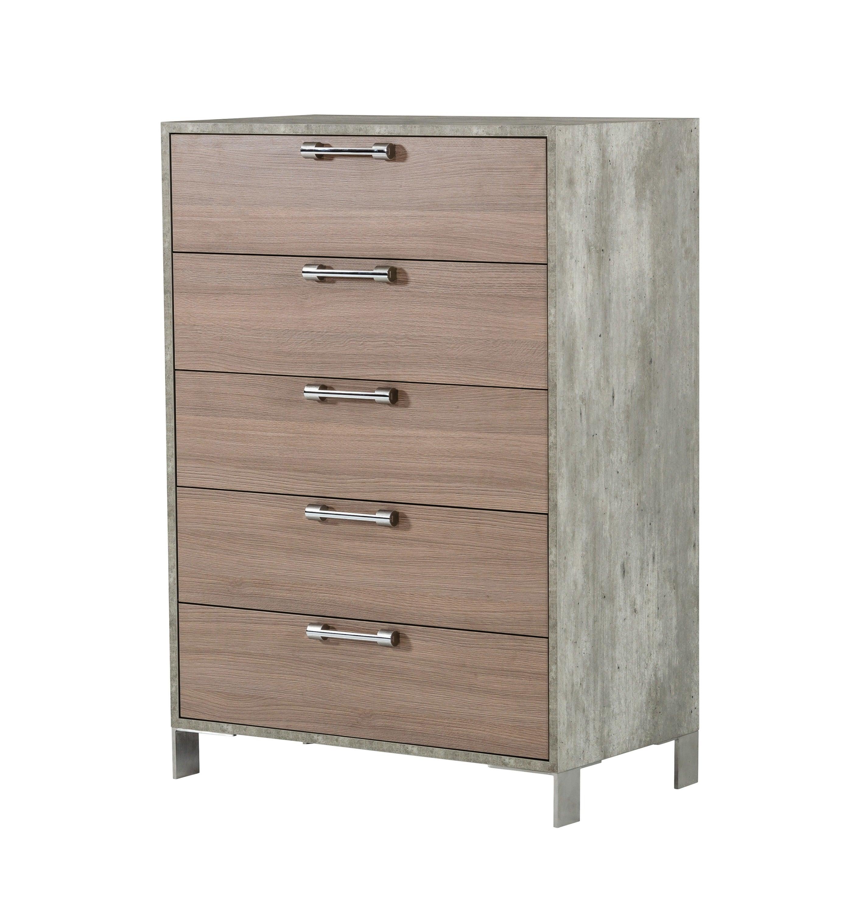 Boston Modern Brushed Stainless Steel Chest