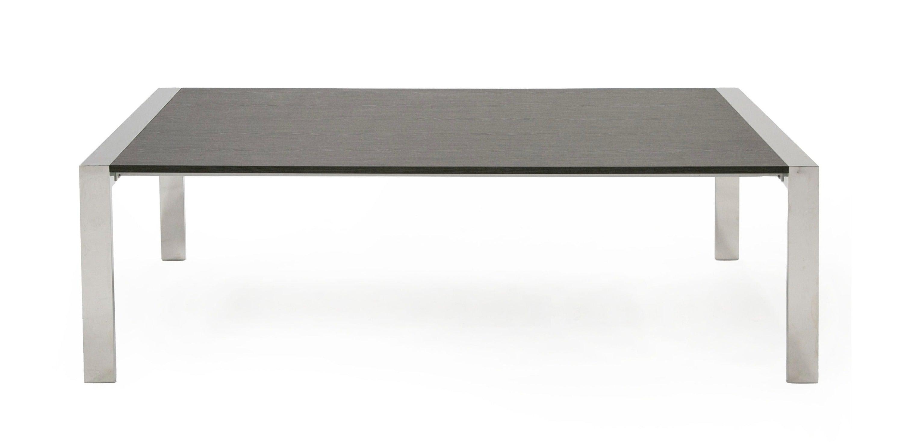 Fauna Modern Elm & Stainless Steel Dining Table