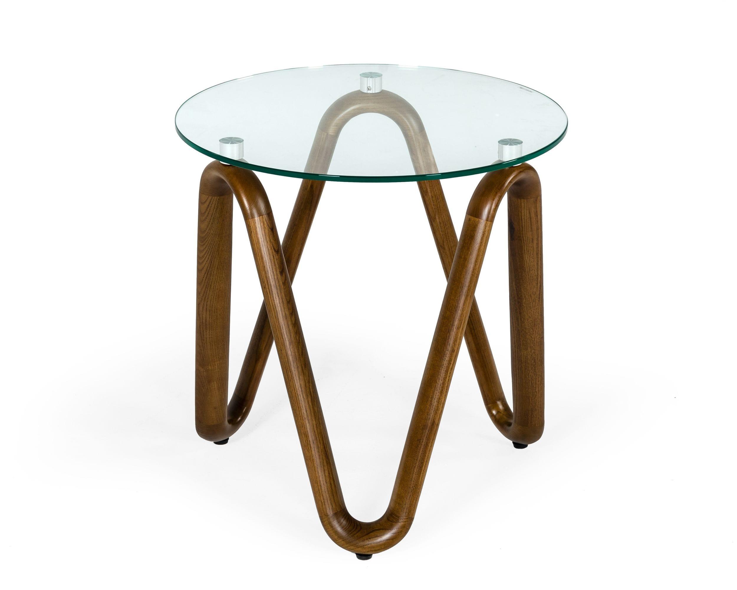 Lassen Modern Glass End Table