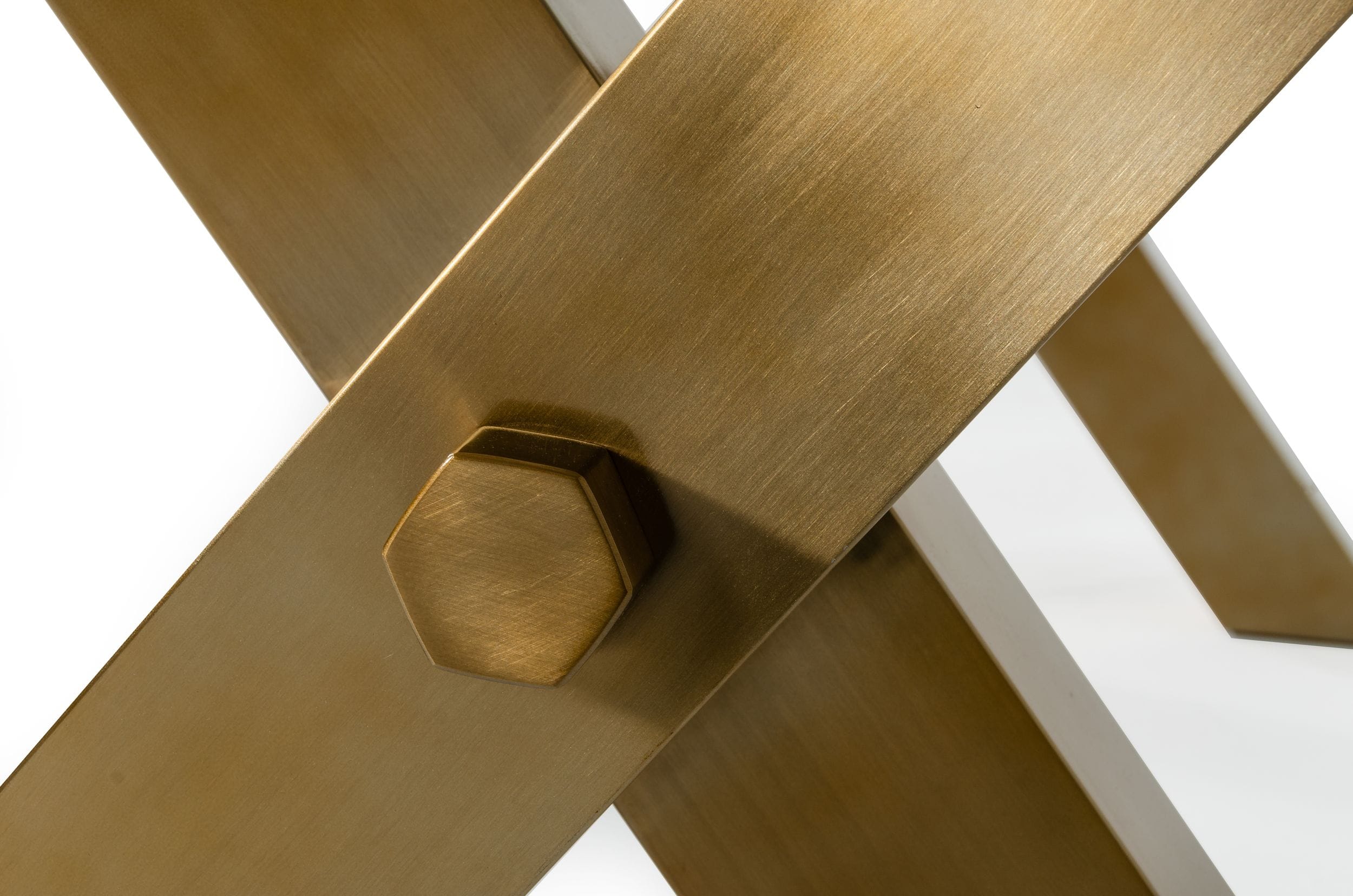 Dandy - Modern Golden and Glass Dining Table