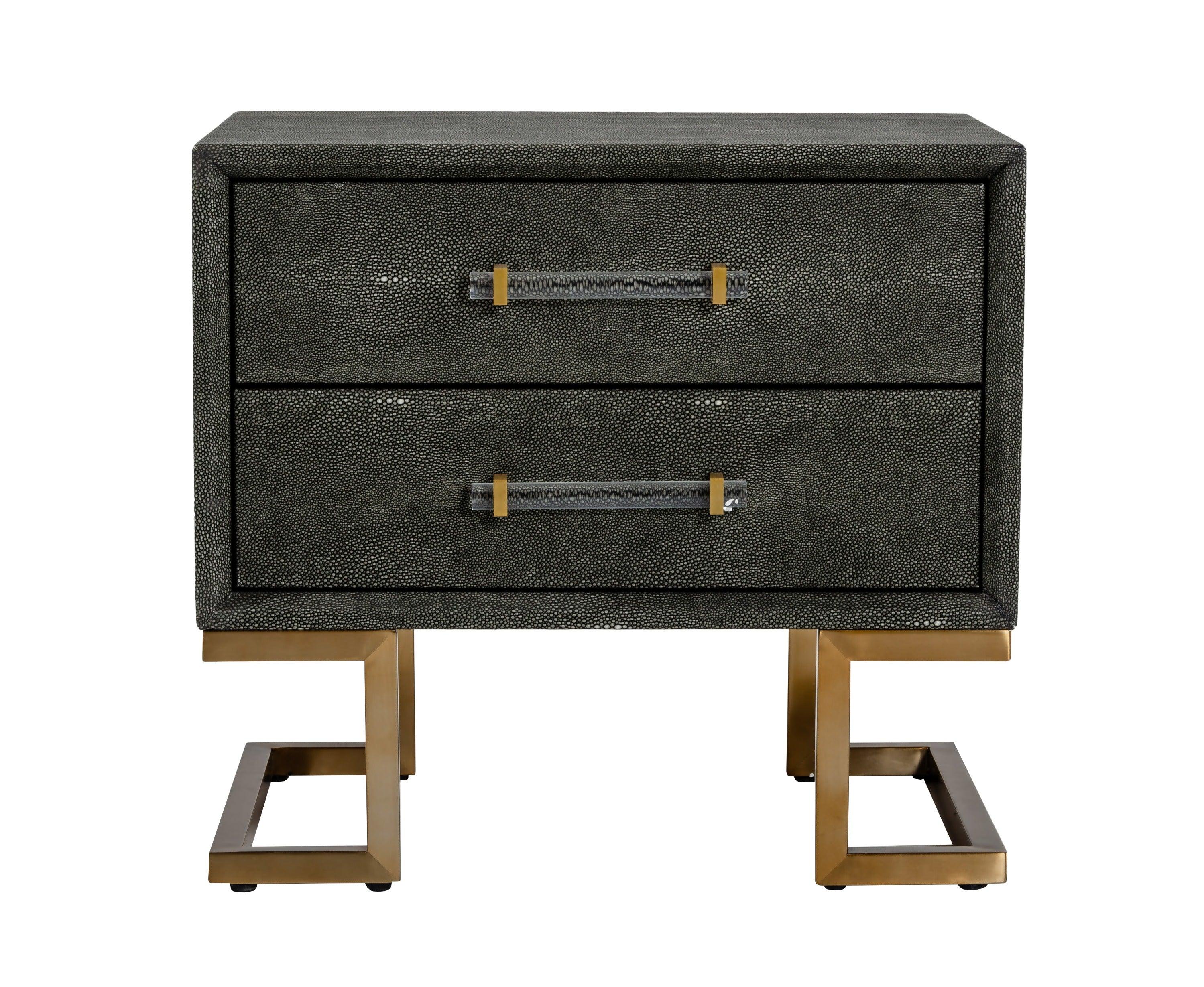 Howard Modern Shagreen Leatherette Nightstand