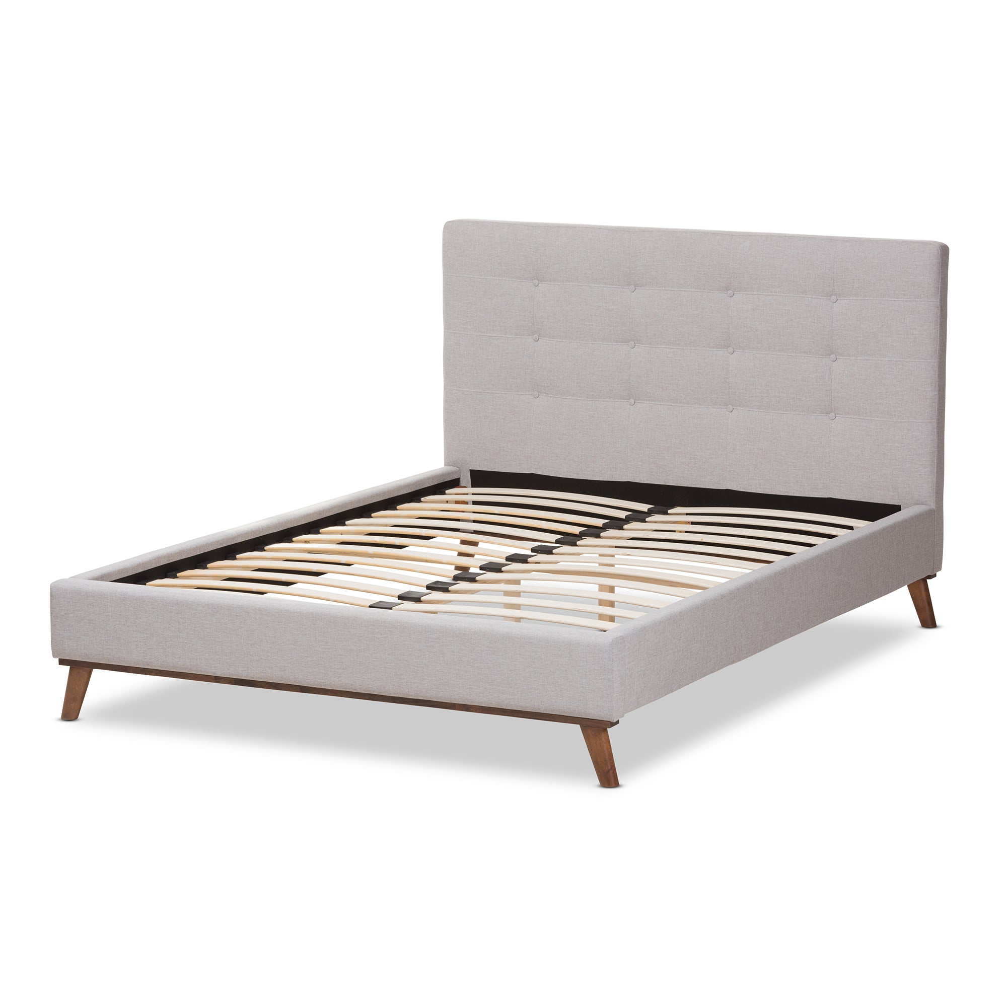 Valencia Mid-Century Modern Fabric Platform Bed