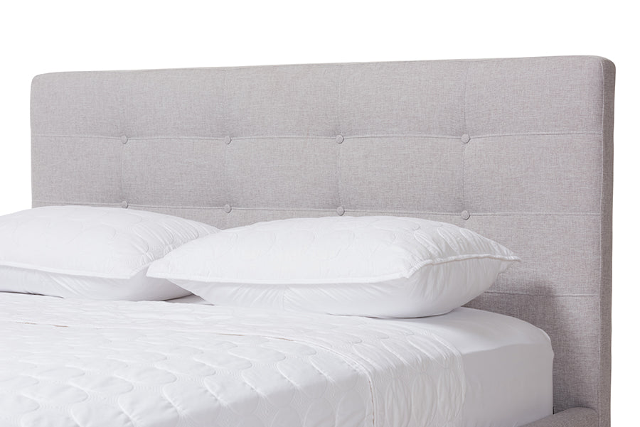 Valencia Mid-Century Modern Fabric Platform Bed