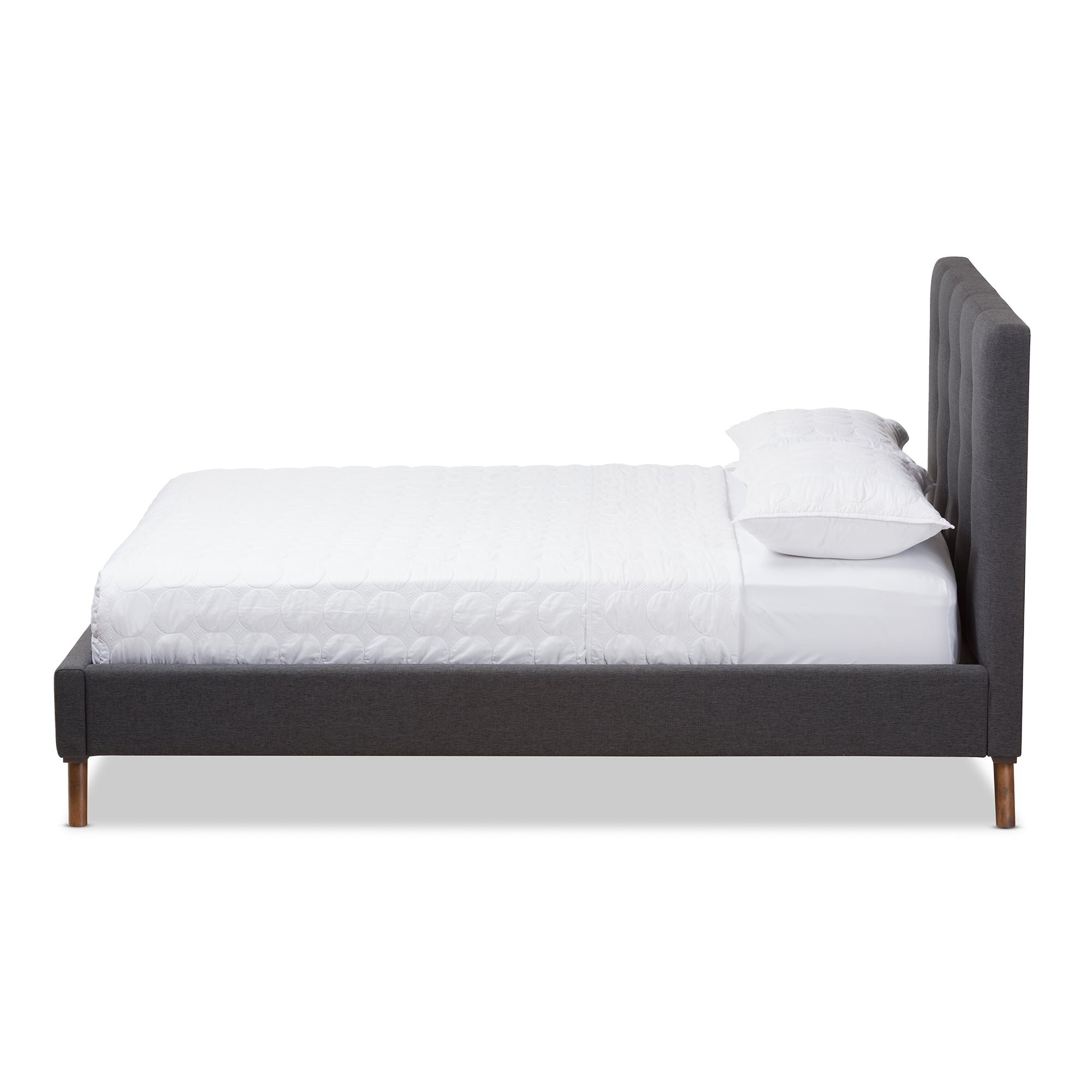 Valencia Mid-Century Modern Fabric Platform Bed