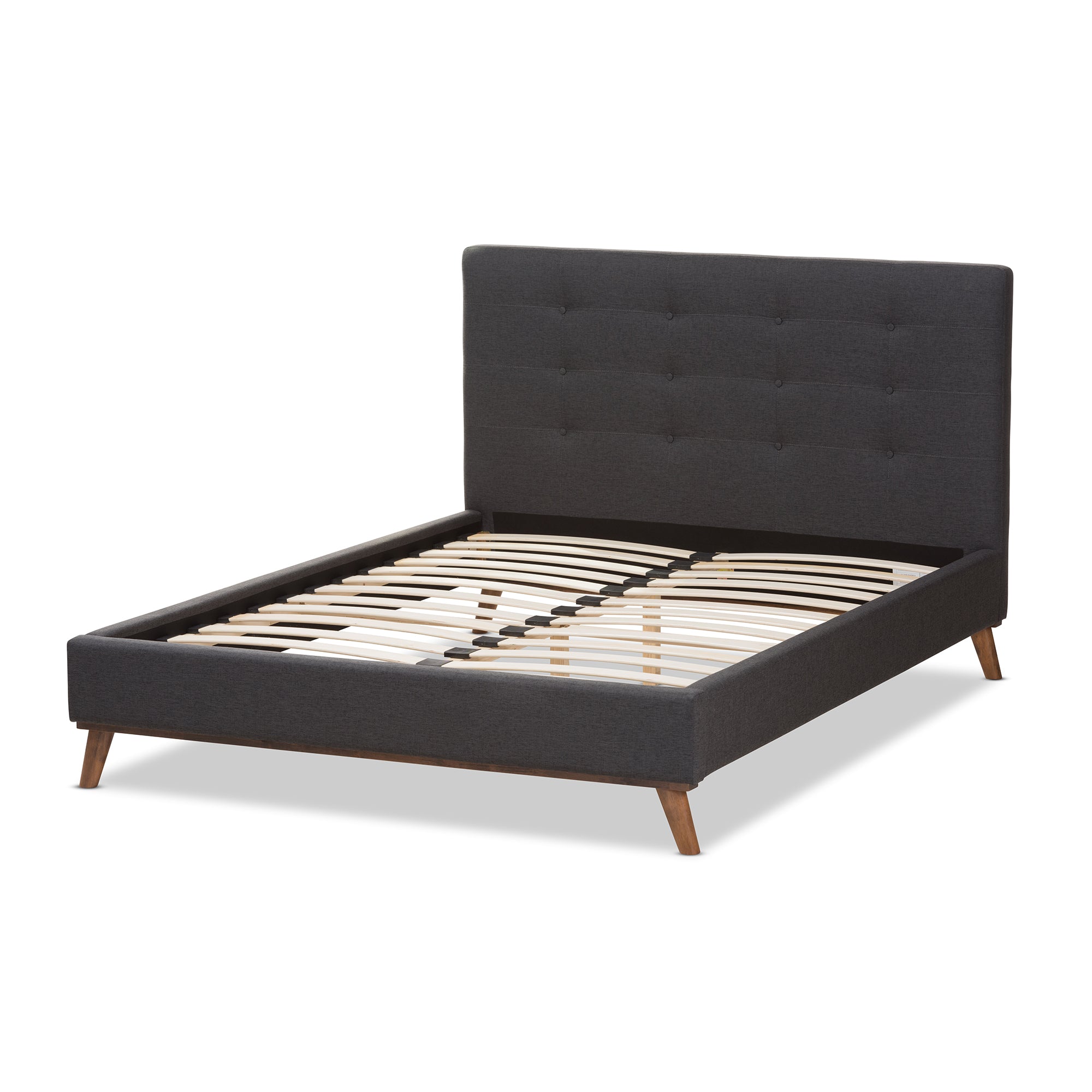 Valencia Mid-Century Modern Fabric Platform Bed