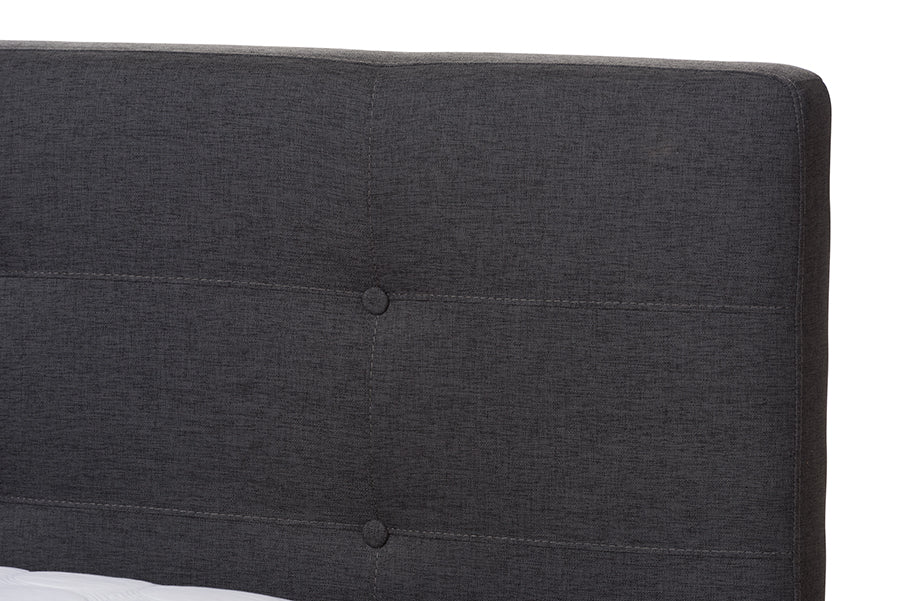 Valencia Mid-Century Modern Fabric Platform Bed