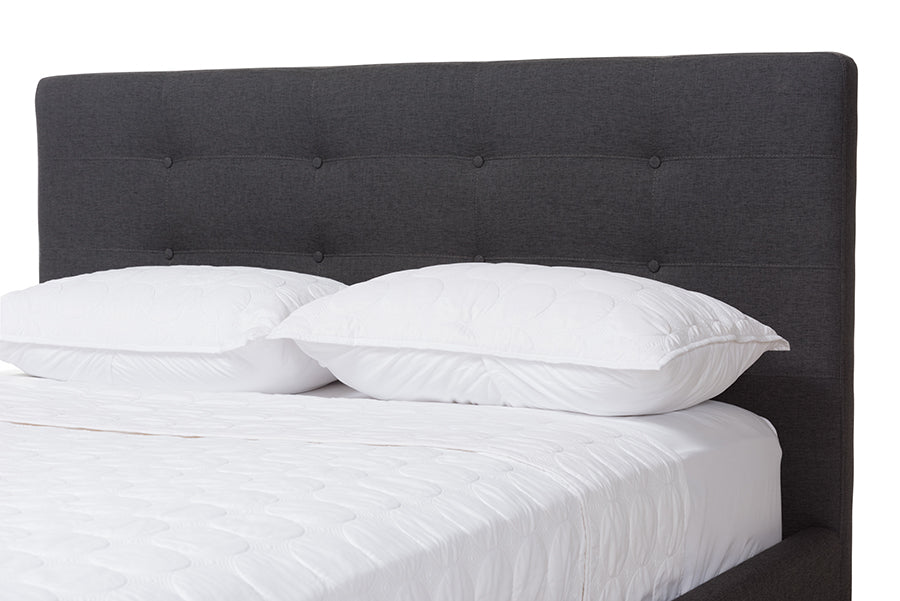 Valencia Mid-Century Modern Fabric Platform Bed