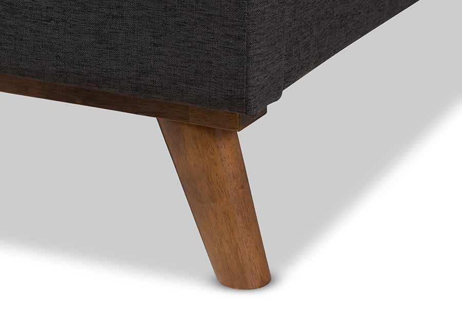 Valencia Mid-Century Modern Fabric Platform Bed