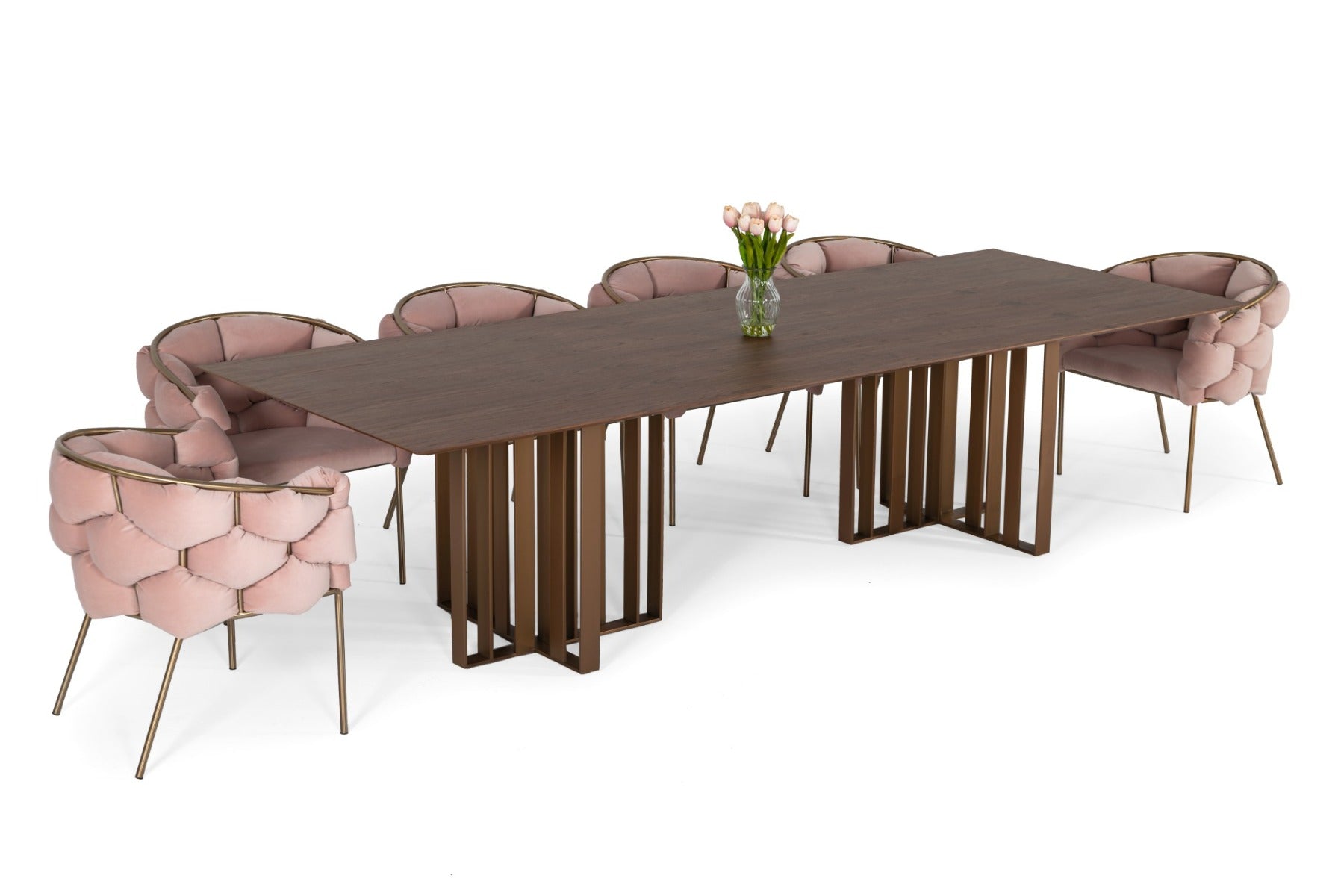 Livia Modern Stainless Steel Dining Table