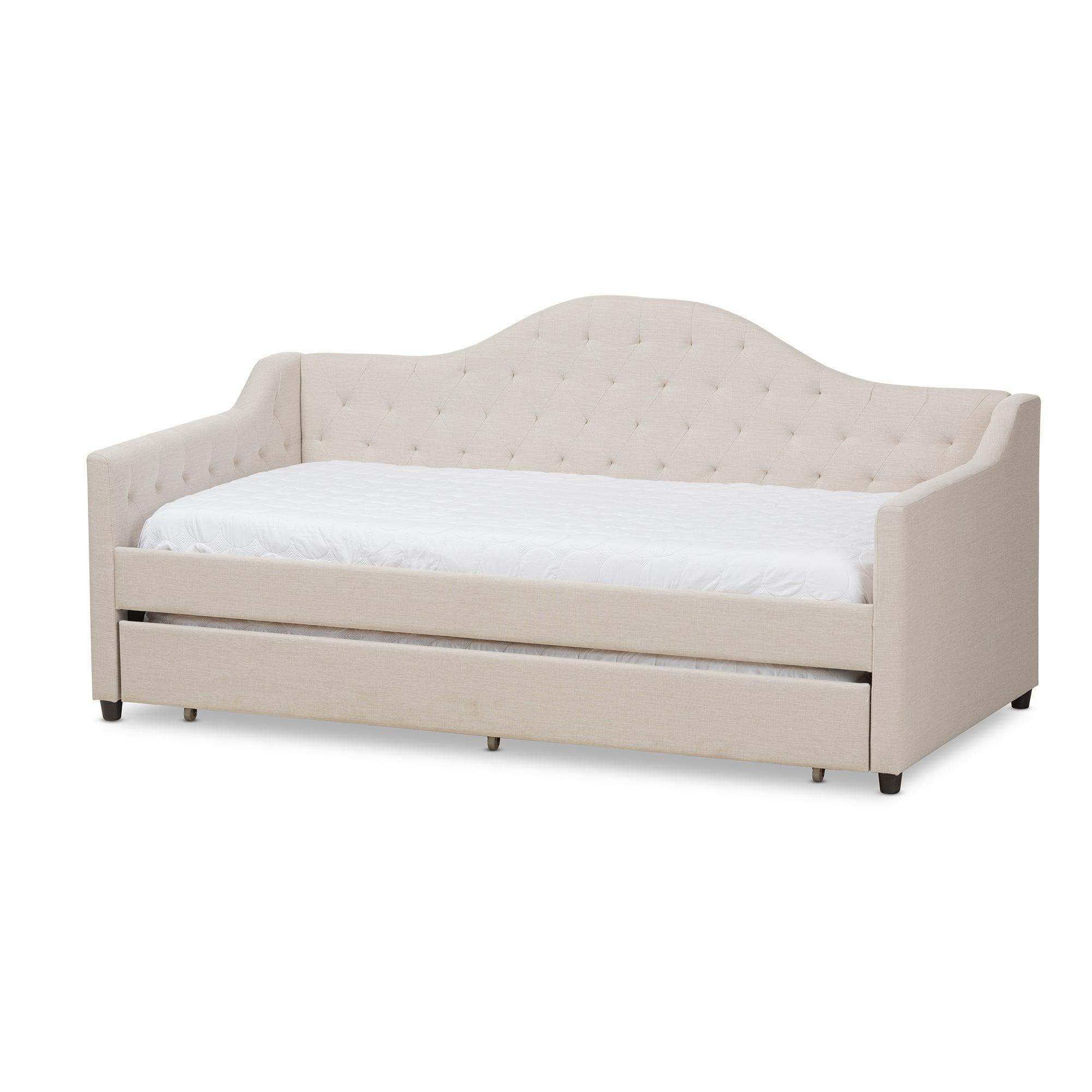 Perry Modern and Contemporary Light Fabric Daybed
