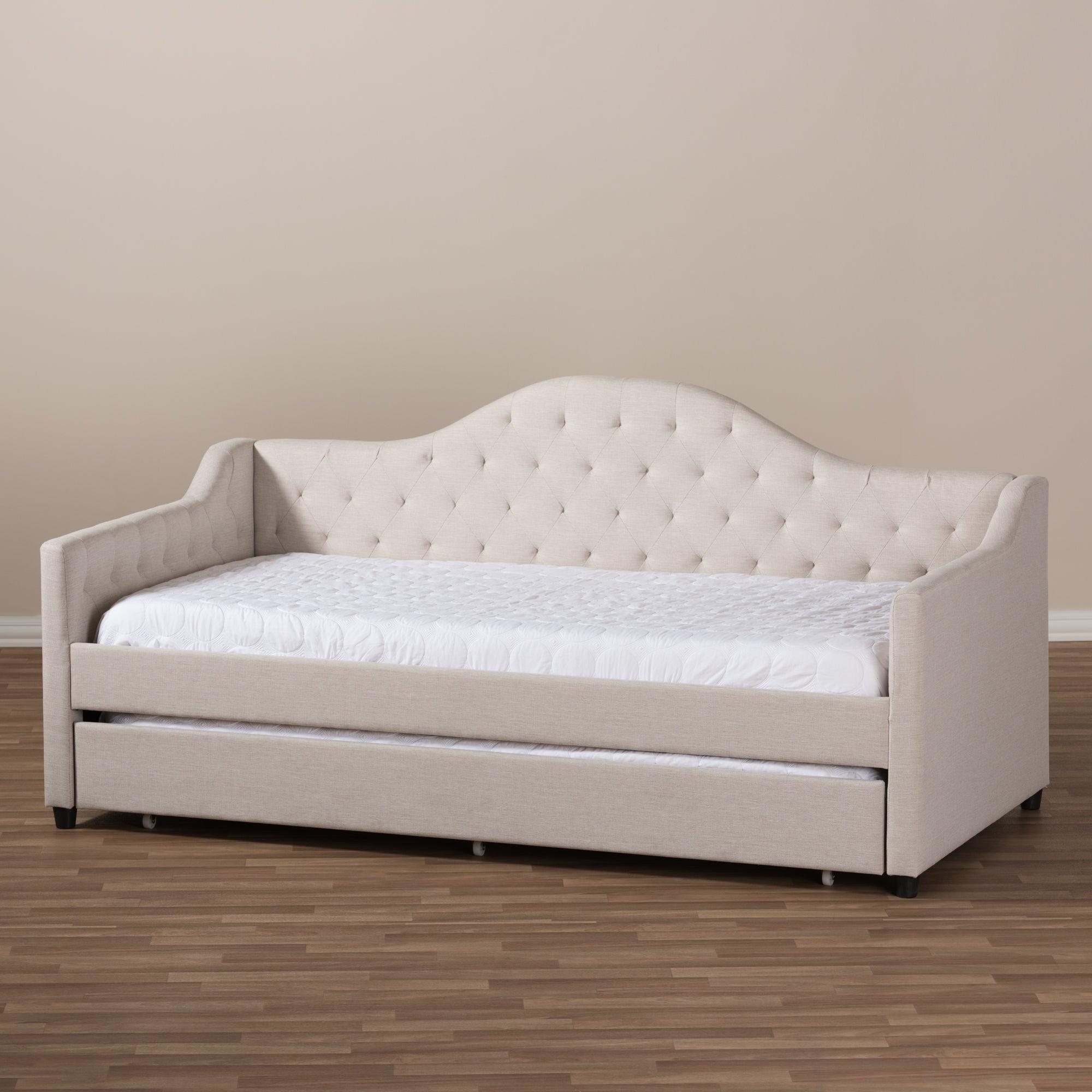 Perry Modern and Contemporary Light Fabric Daybed