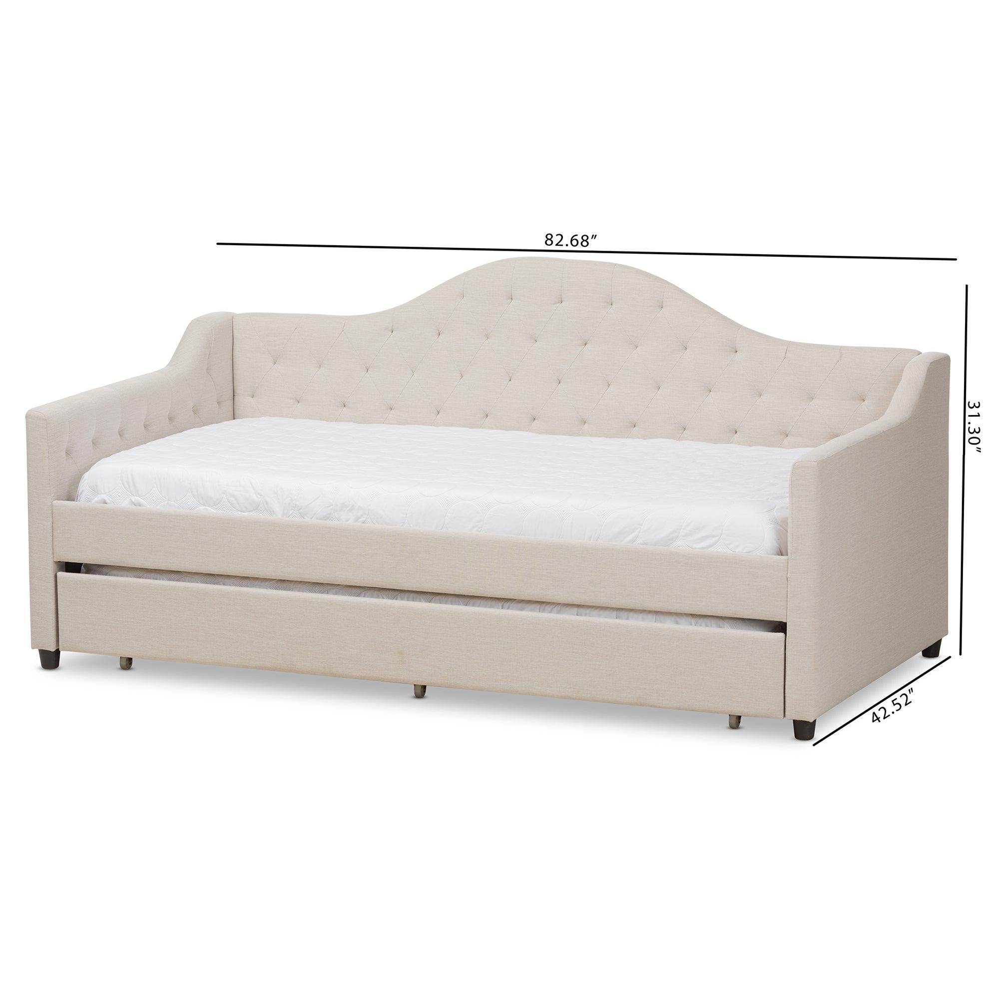 Perry Modern and Contemporary Light Fabric Daybed