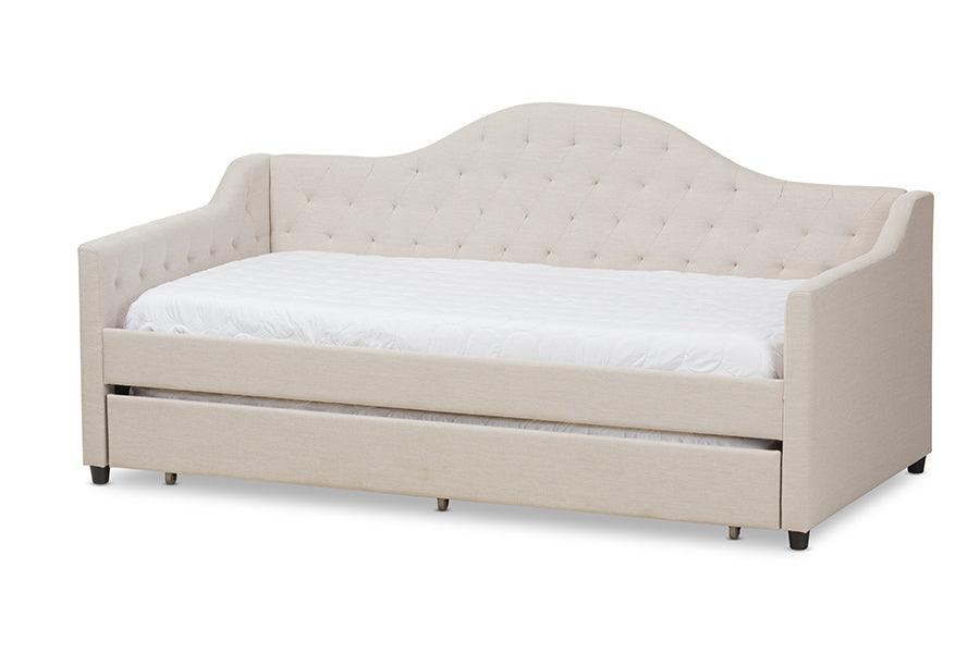 Perry Modern and Contemporary Light Fabric Daybed