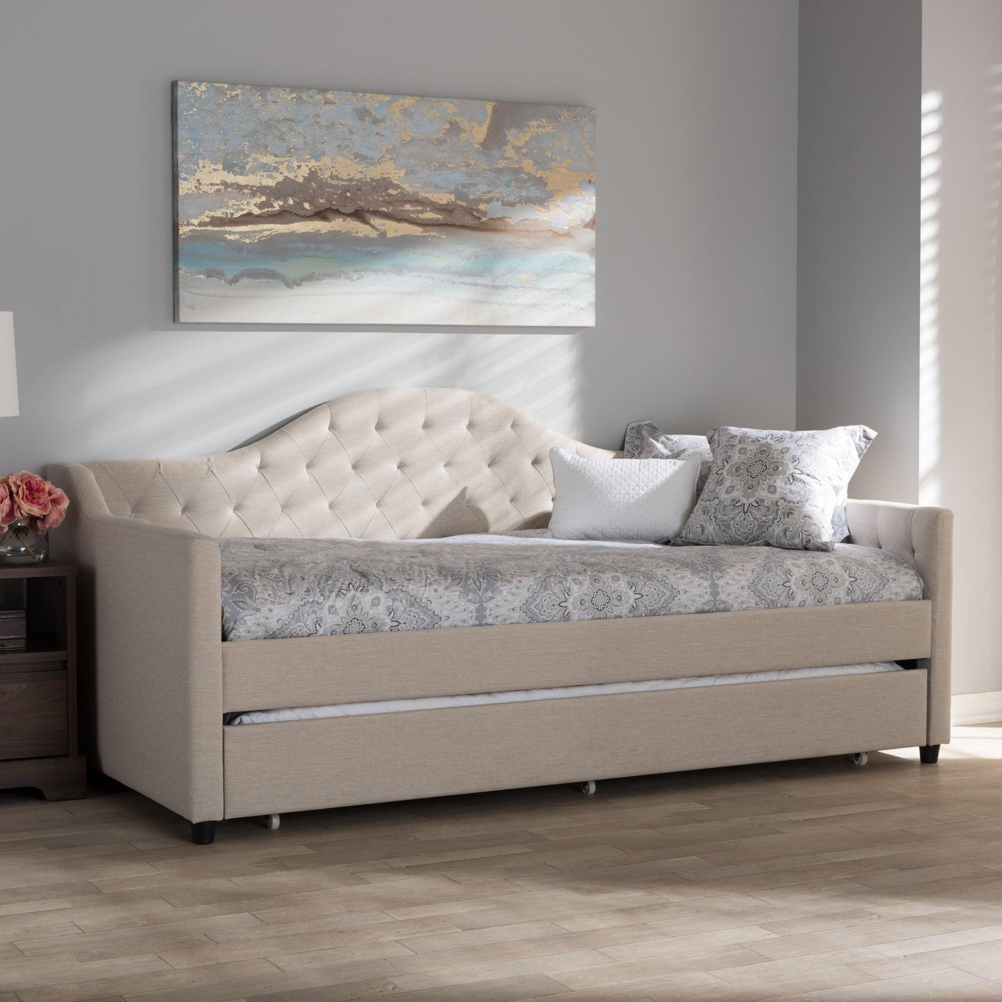 Perry Modern and Contemporary Light Fabric Daybed