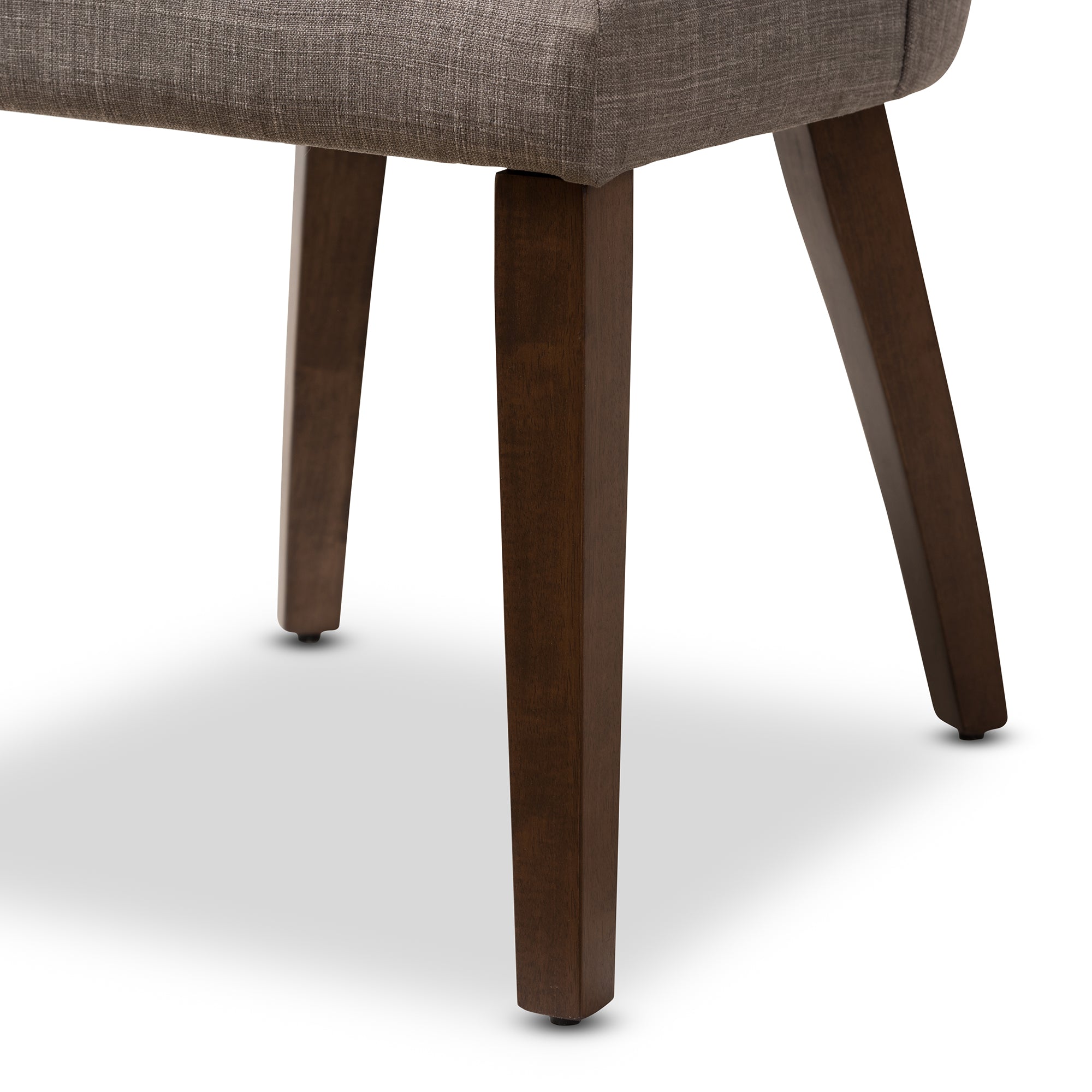 Wesley Mid-Century Modern Fabric Upholstered Finished Wood Dining Chair (Set of 2)