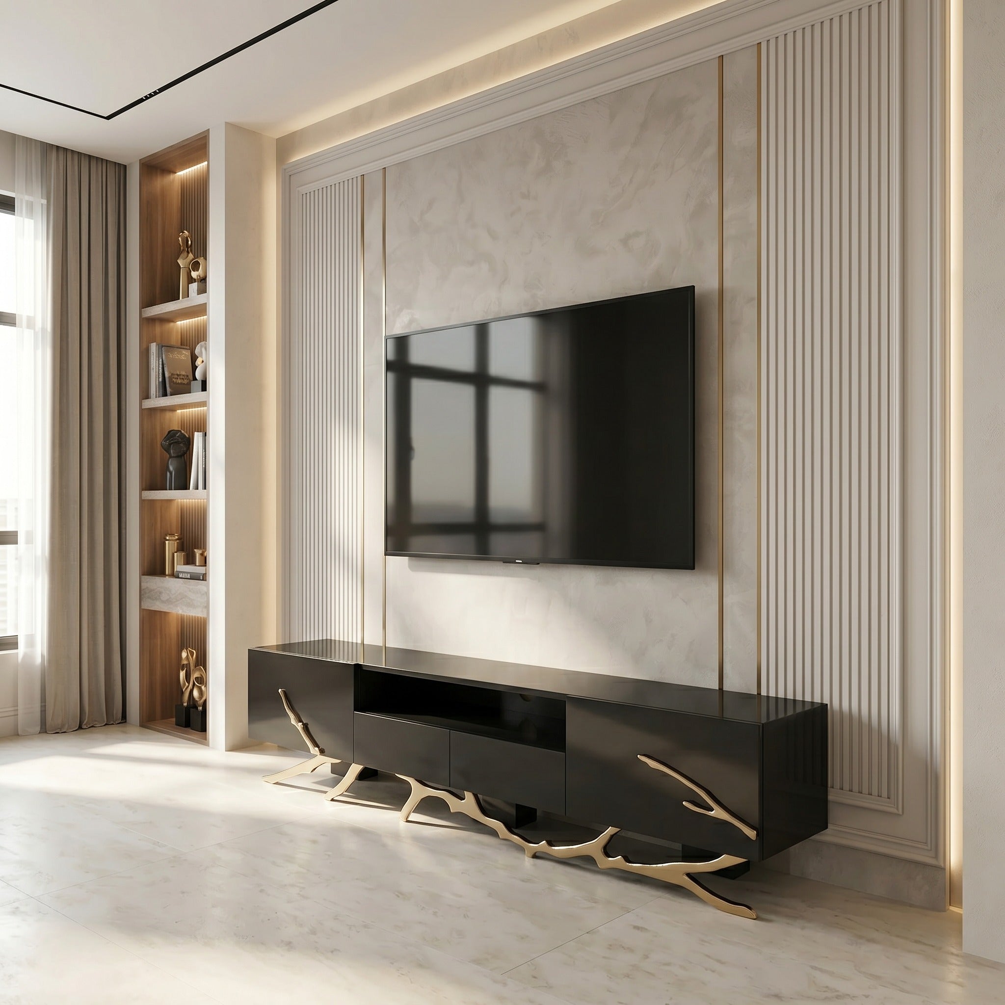 Legend Modern Champagne 87" TV Stand