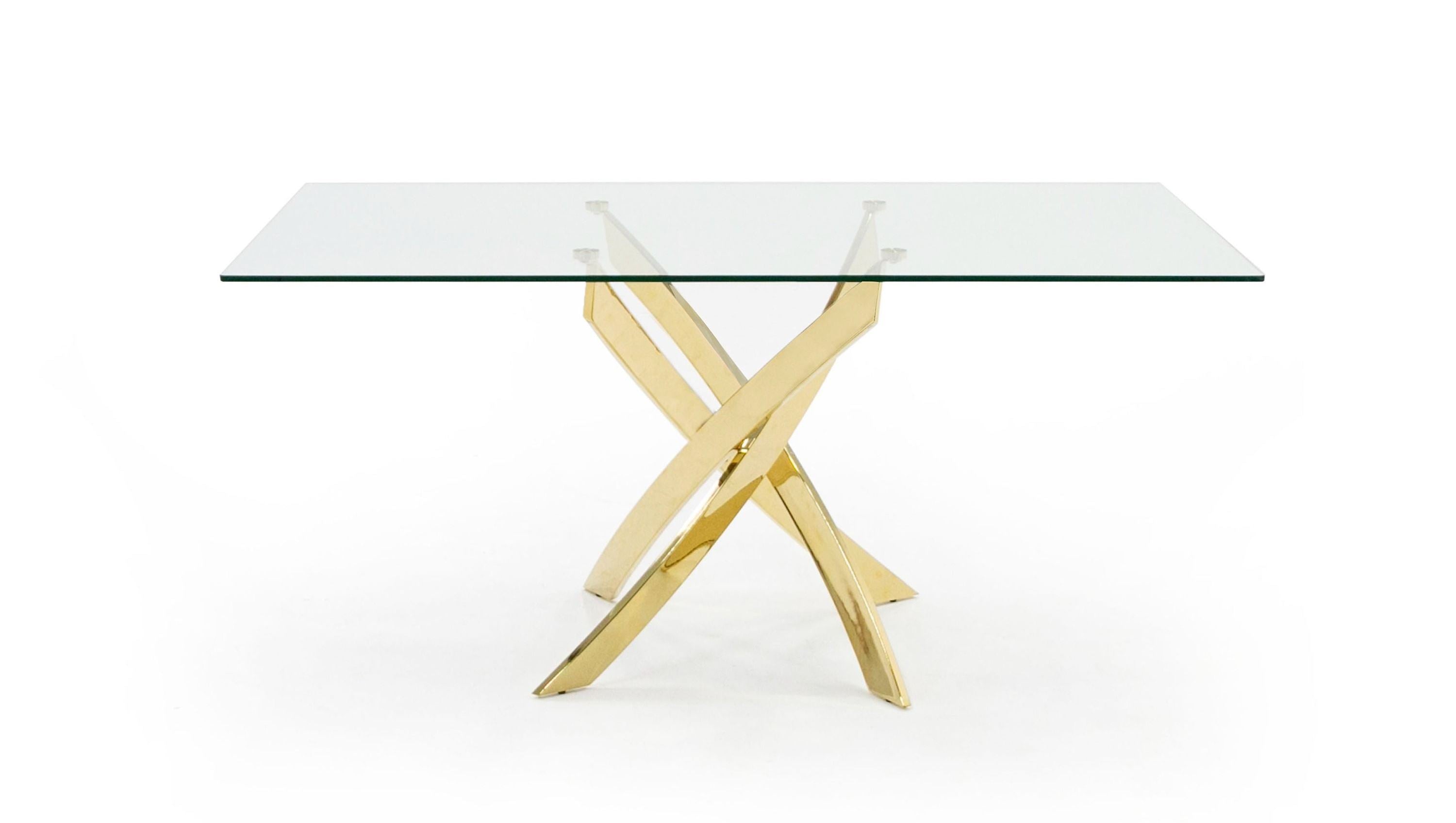 Pyrite Modern Glass and Dining Table