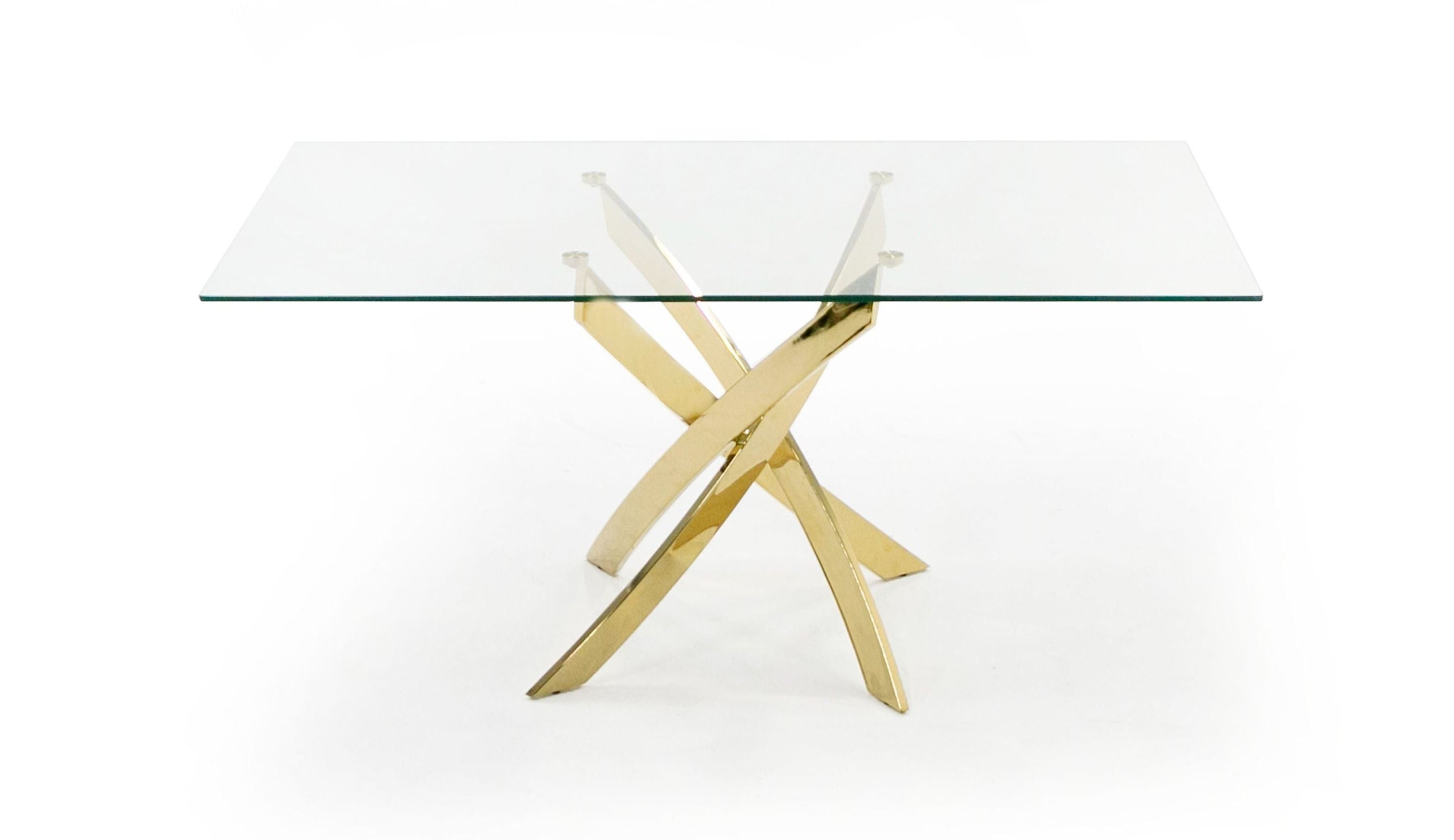 Pyrite Modern Glass and Dining Table